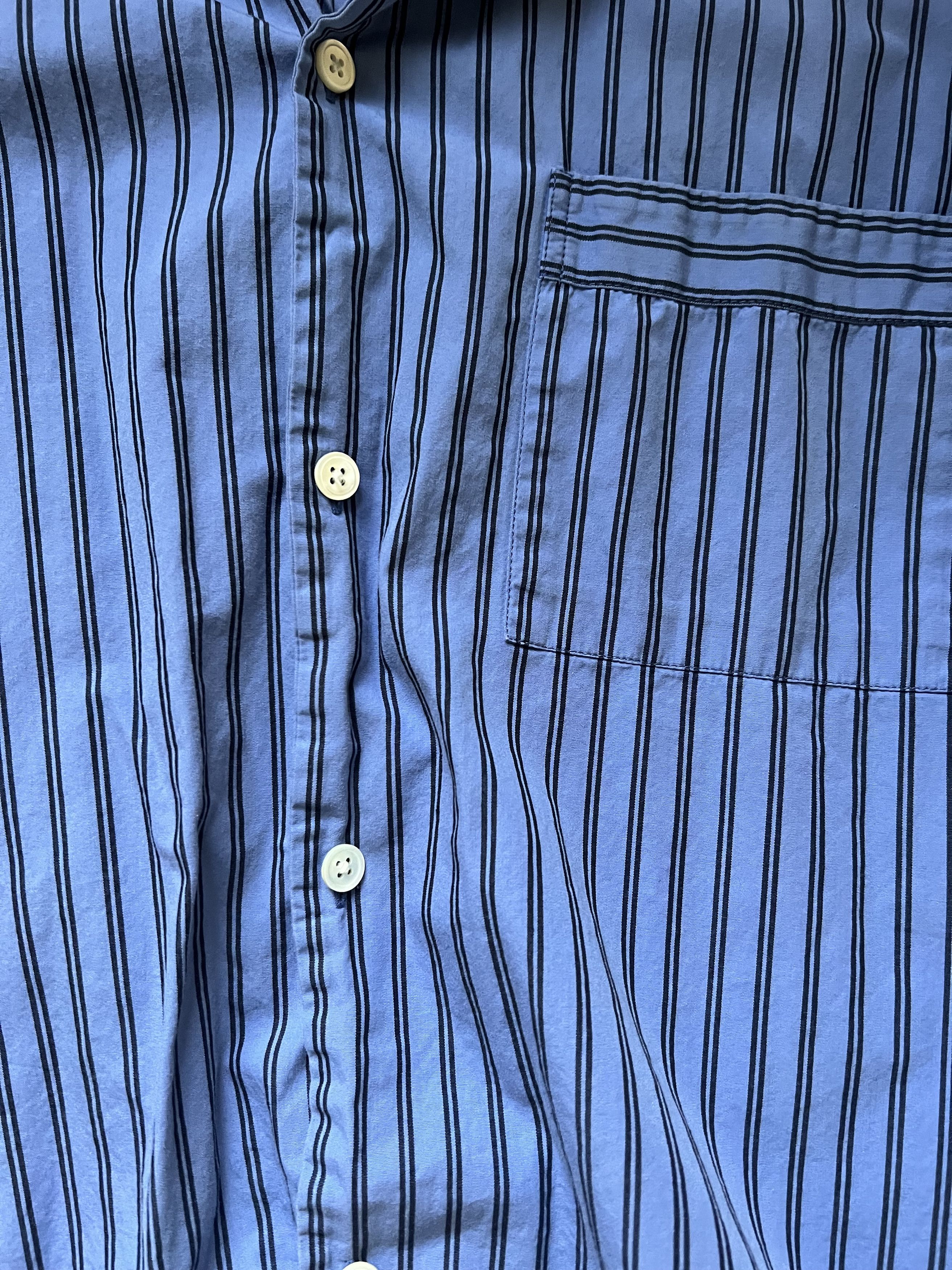 Tekla TEKLA Cotton Boro Stripe Poplin LS button down pajama shirt Size M / US 6-8 / IT 42-44 - 6 Thumbnail