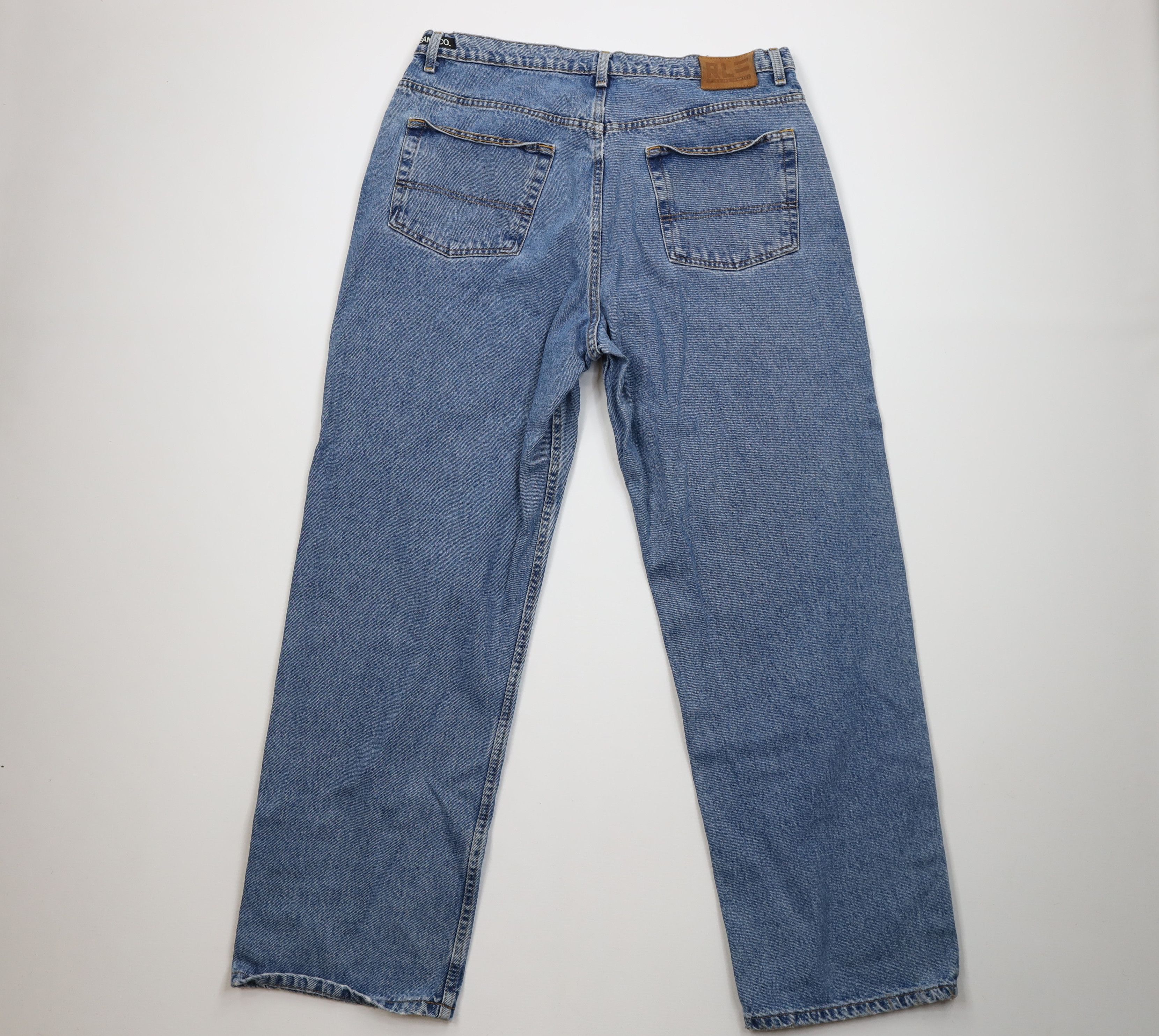 Ralph Lauren Vintage 90s Ralph Lauren Spell Baggy Wide Leg Denim Jeans Size US 38 / EU 54 - 11 Thumbnail