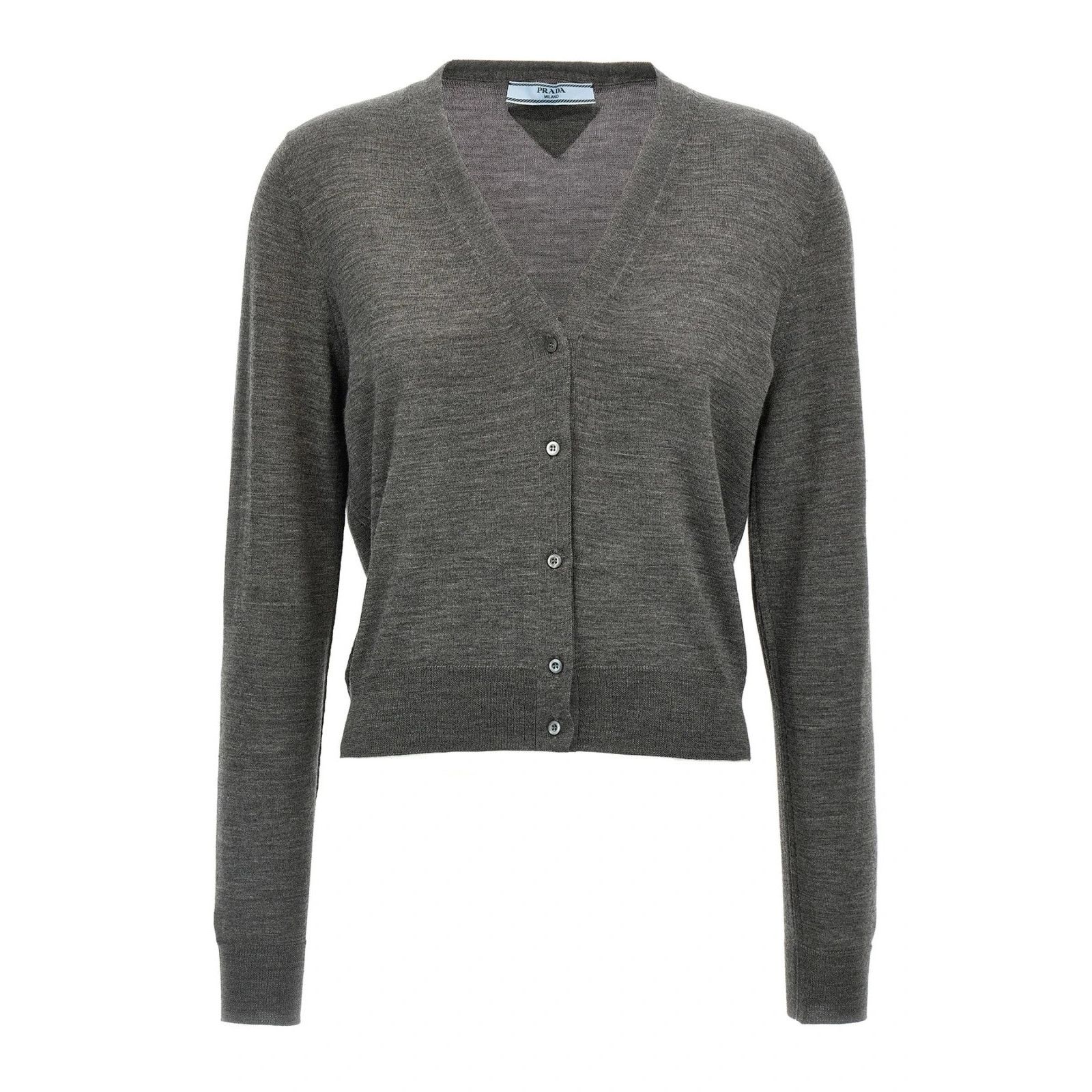 Prada PRADA Gray Wool Cardigan New & Authentic (Women's size:IT 42 Size M / US 6-8 / IT 42-44 - 1 Thumbnail
