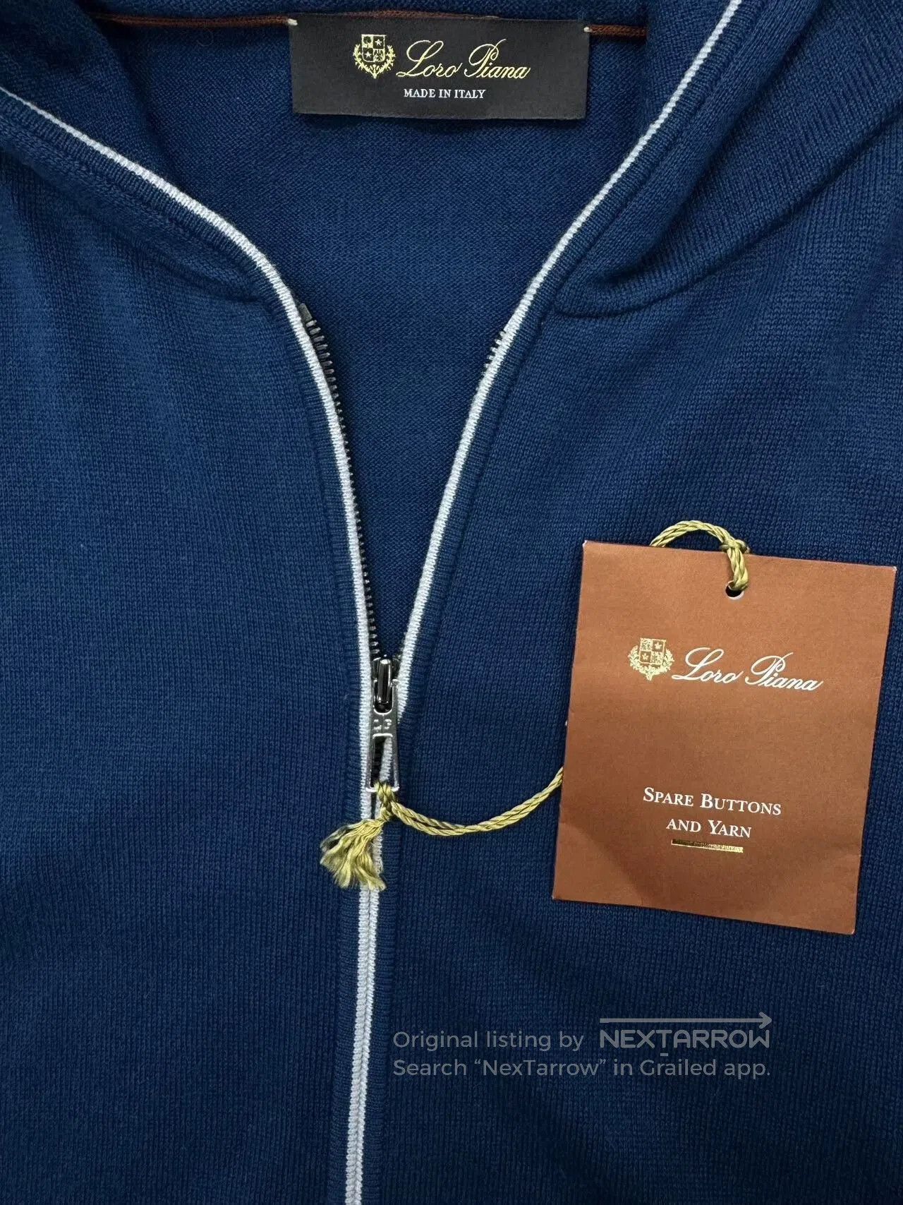 Loro Piana Loro Piana Men's Blue Cardigan Jacket. Size US M / EU 48-50 / 2 - 6 Thumbnail