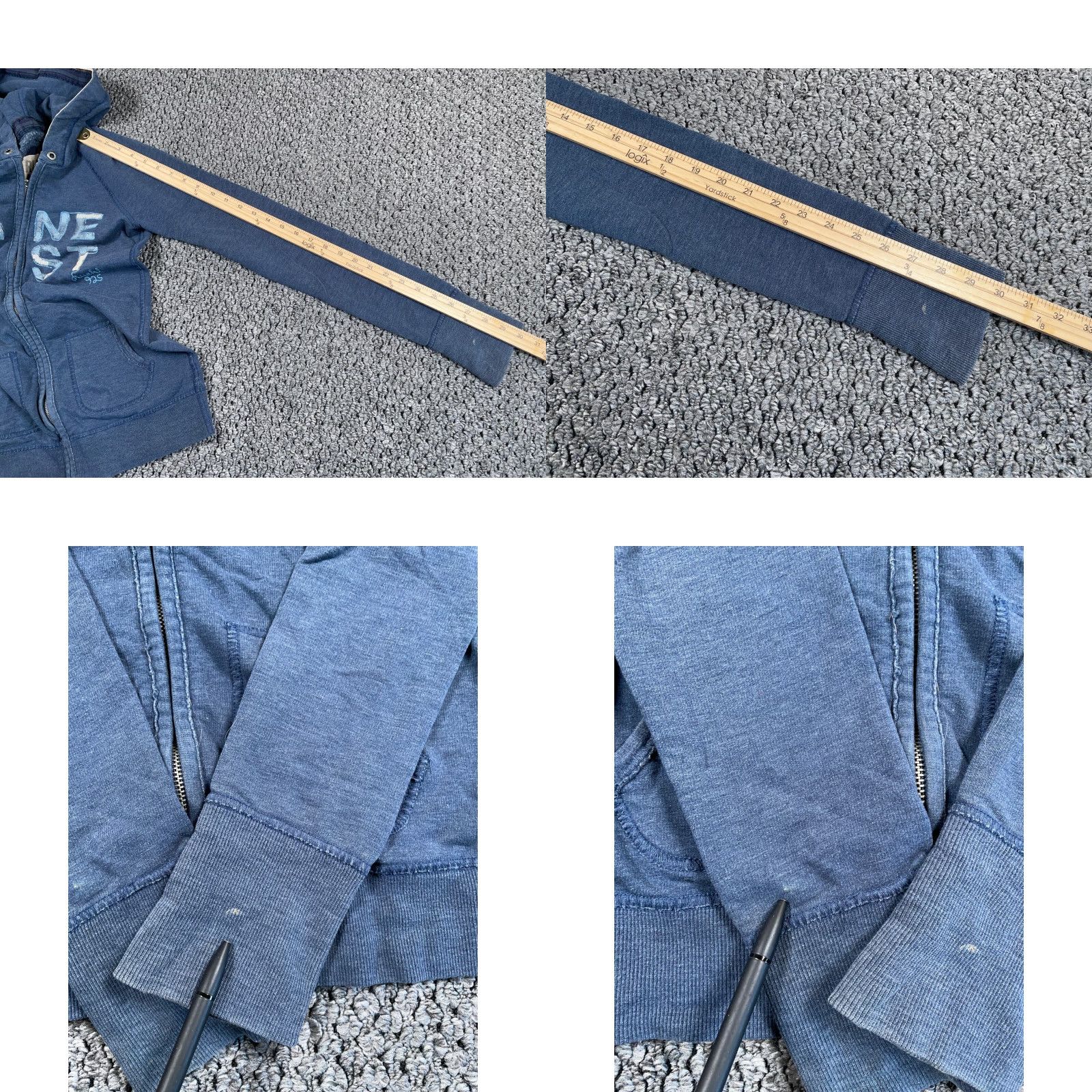 Vintage Ruehl 925 Jane Street Zip Hoodie Women's M Blue Embroidered Full Zip Hoodie (flaw) Size M / US 6-8 / IT 42-44 - 8 Thumbnail