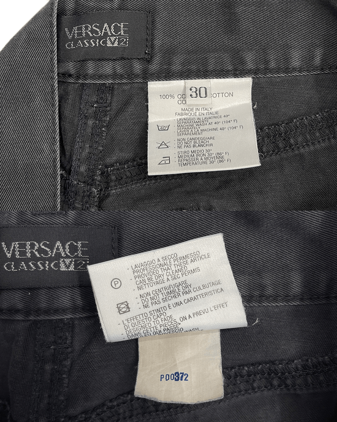 Versace Versace Baggy-Fit Black Denim Jeans Size 27" / US 4 / IT 40 - 10 Thumbnail