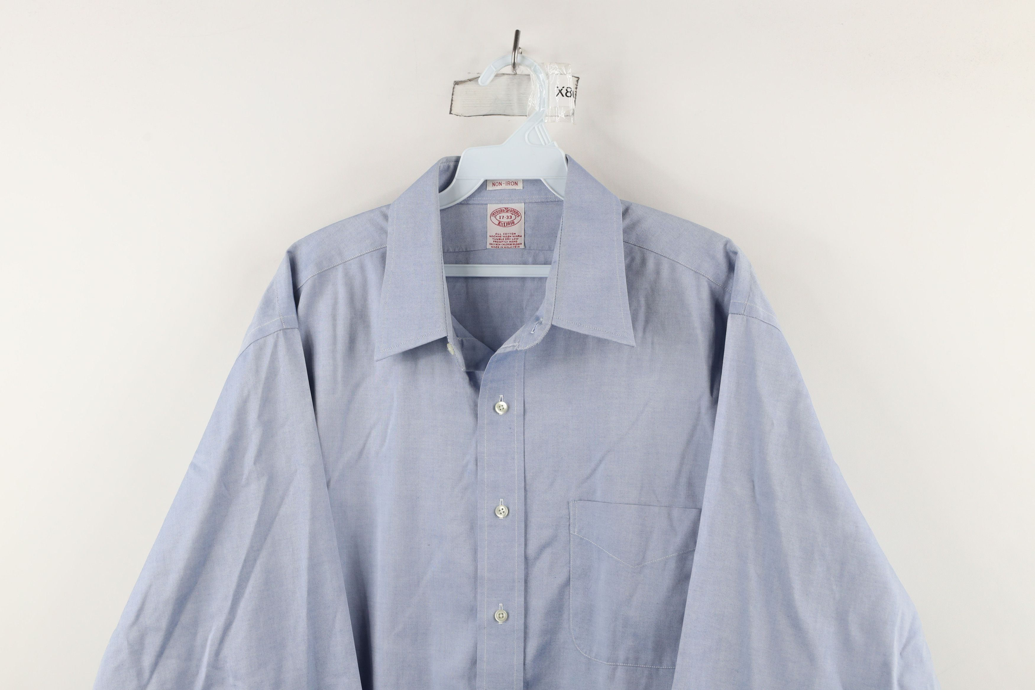 Brooks Brothers × Vintage Vintage 90s Brooks Brothers Collared Button Shirt Cotton Size US L / EU 52-54 / 3 - 2 Thumbnail