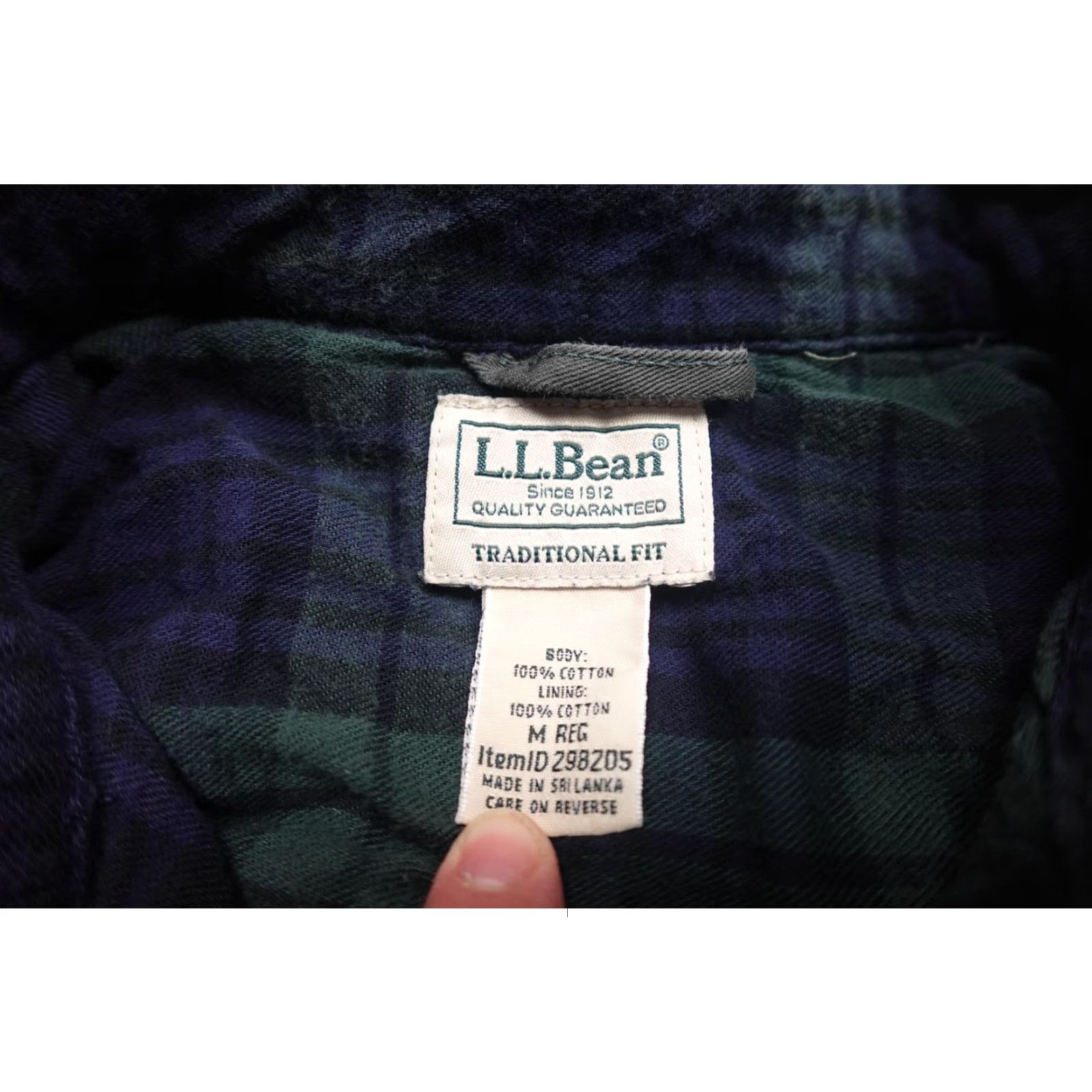 Vintage L.L. Bean Flannel Button Up Lined Shirt Mens Medium Green Canvas Heavyweight Size US M / EU 48-50 / 2 - 2 Thumbnail