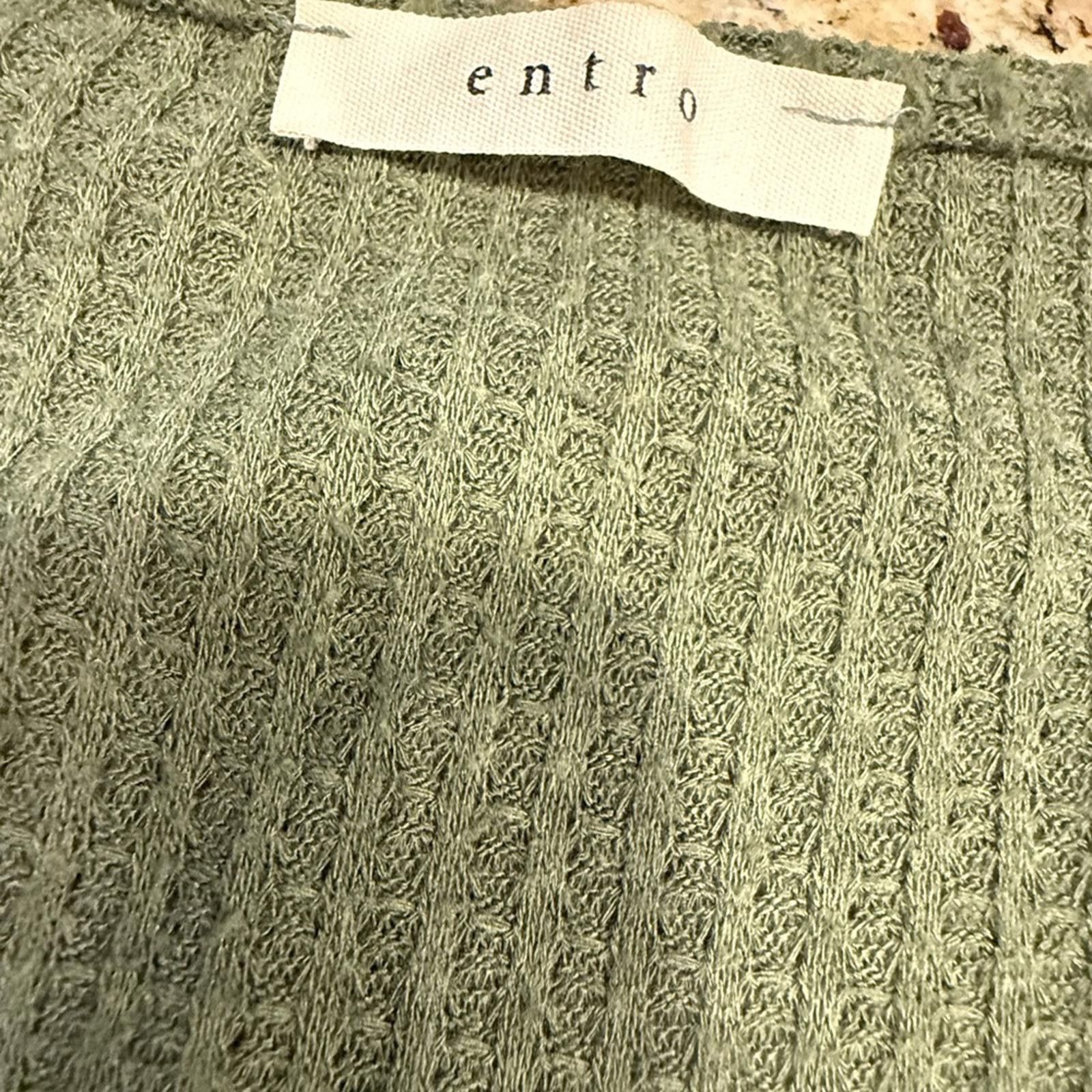 Etro Entro green textured tunic top front pockets SZ SM Size S / US 4 / IT 40 - 5 Thumbnail