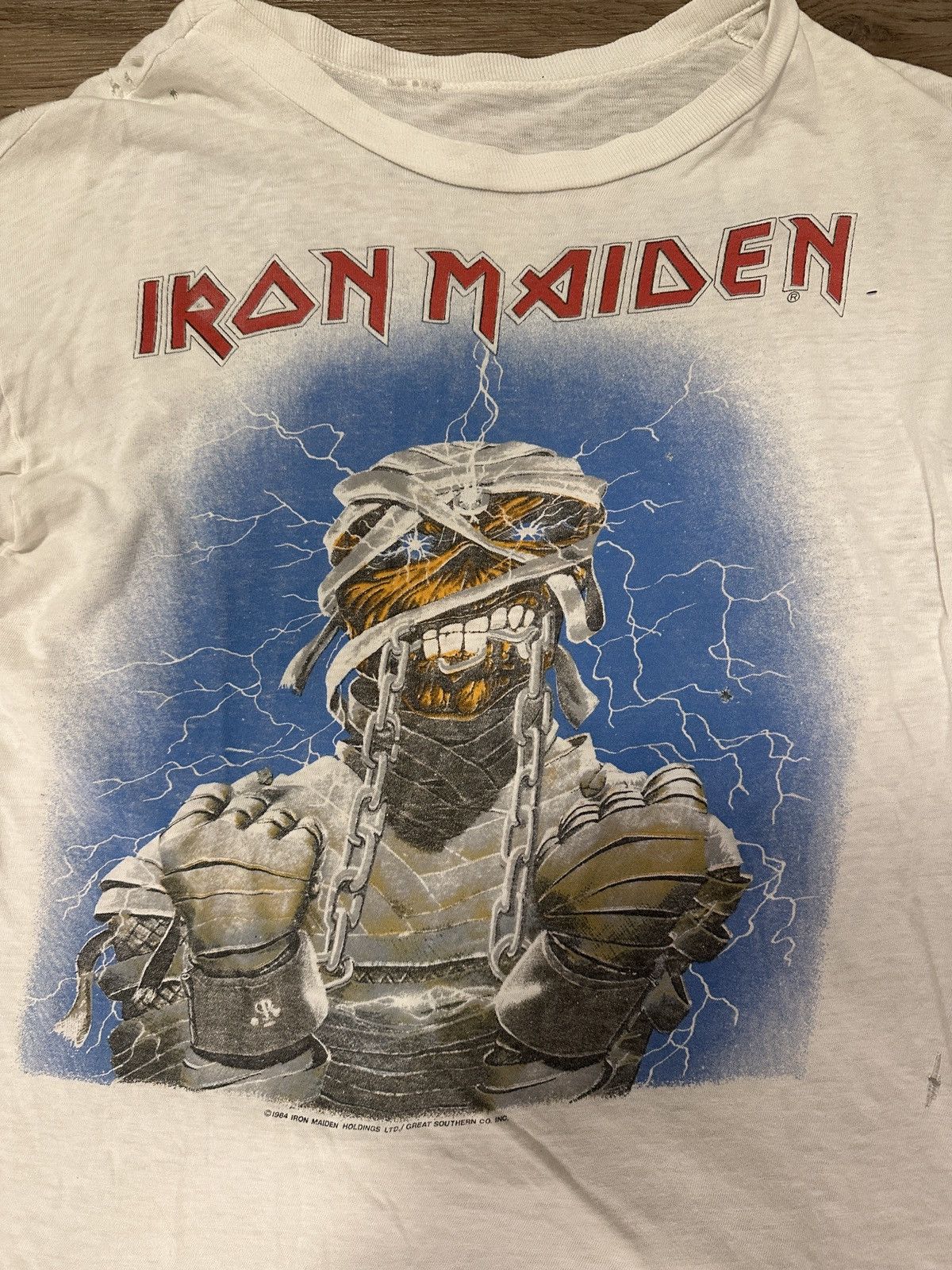 Vintage 1985 Iron Maiden “World Slavery” Long Sleeve Size US M / EU 48-50 / 2 - 2 Thumbnail