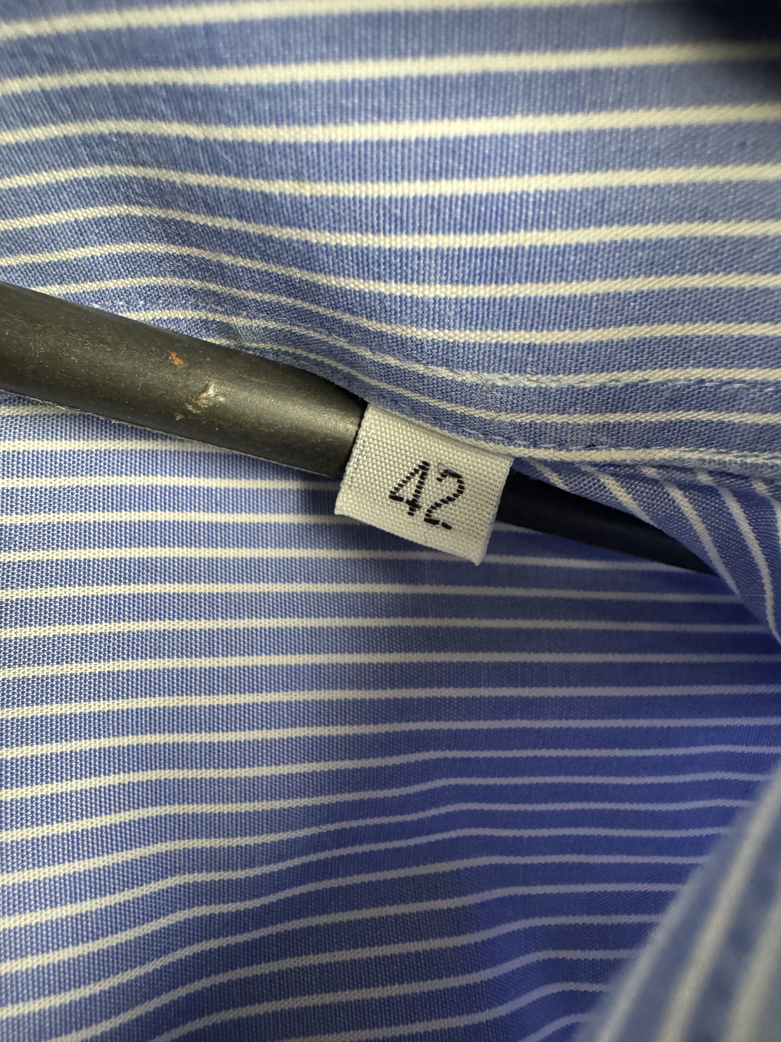 Boggi Boggi Milano Blue Striped Shirt Size 42 100% Cotton Size US XS / EU 42 / 0 - 22 Thumbnail
