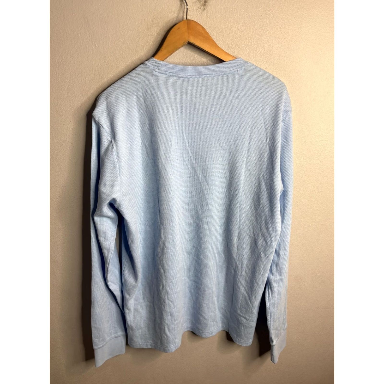 Lacoste Lacoste Thermal Shirt Mens Large Blue Long Sleeve Waffle Knit Undershirt Tagless Size US L / EU 52-54 / 3 - 5 Thumbnail