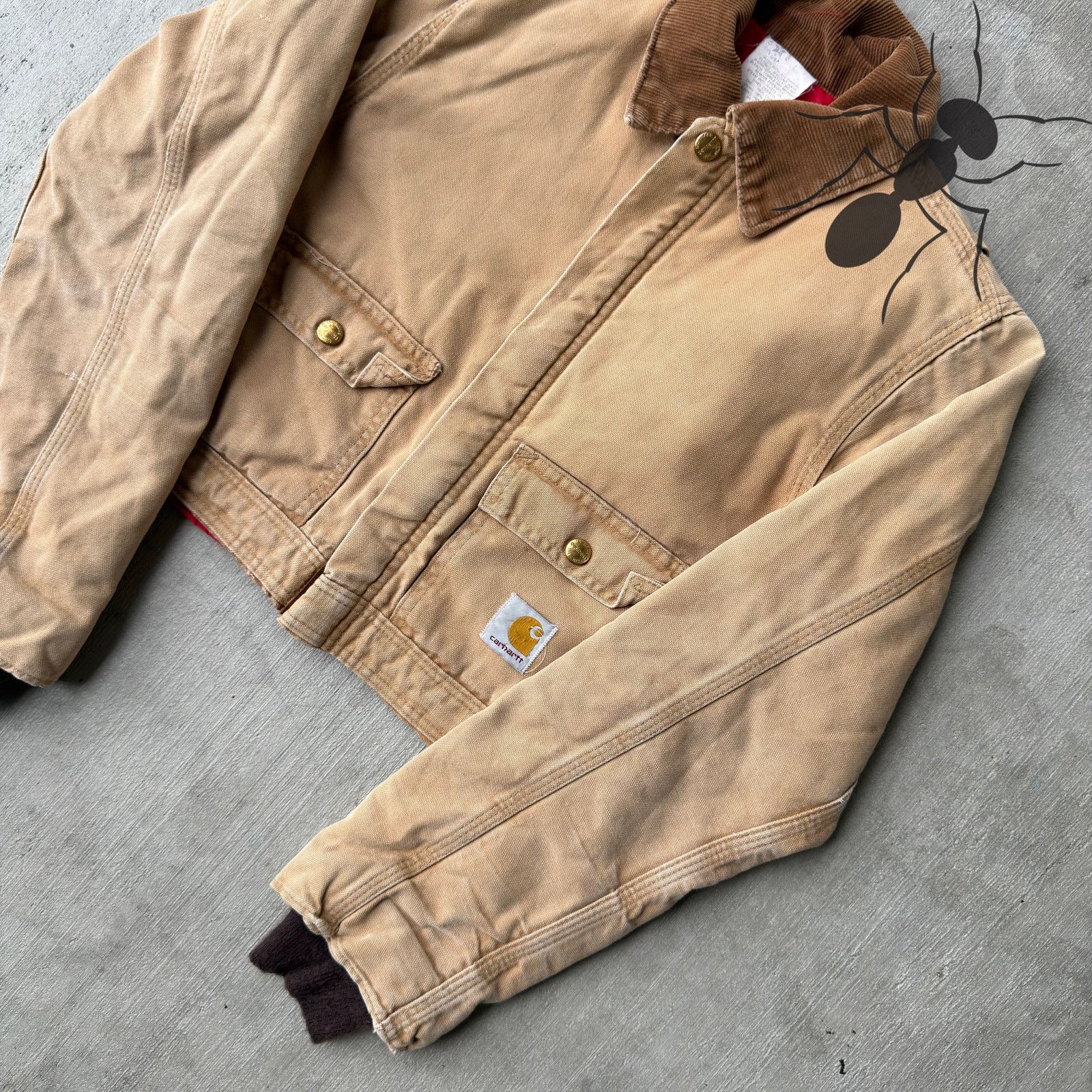 Carhartt × Vintage Carhartt YOUTH brown cropped Detroit style work wear jacket Size US XS / EU 42 / 0 - 4 Thumbnail