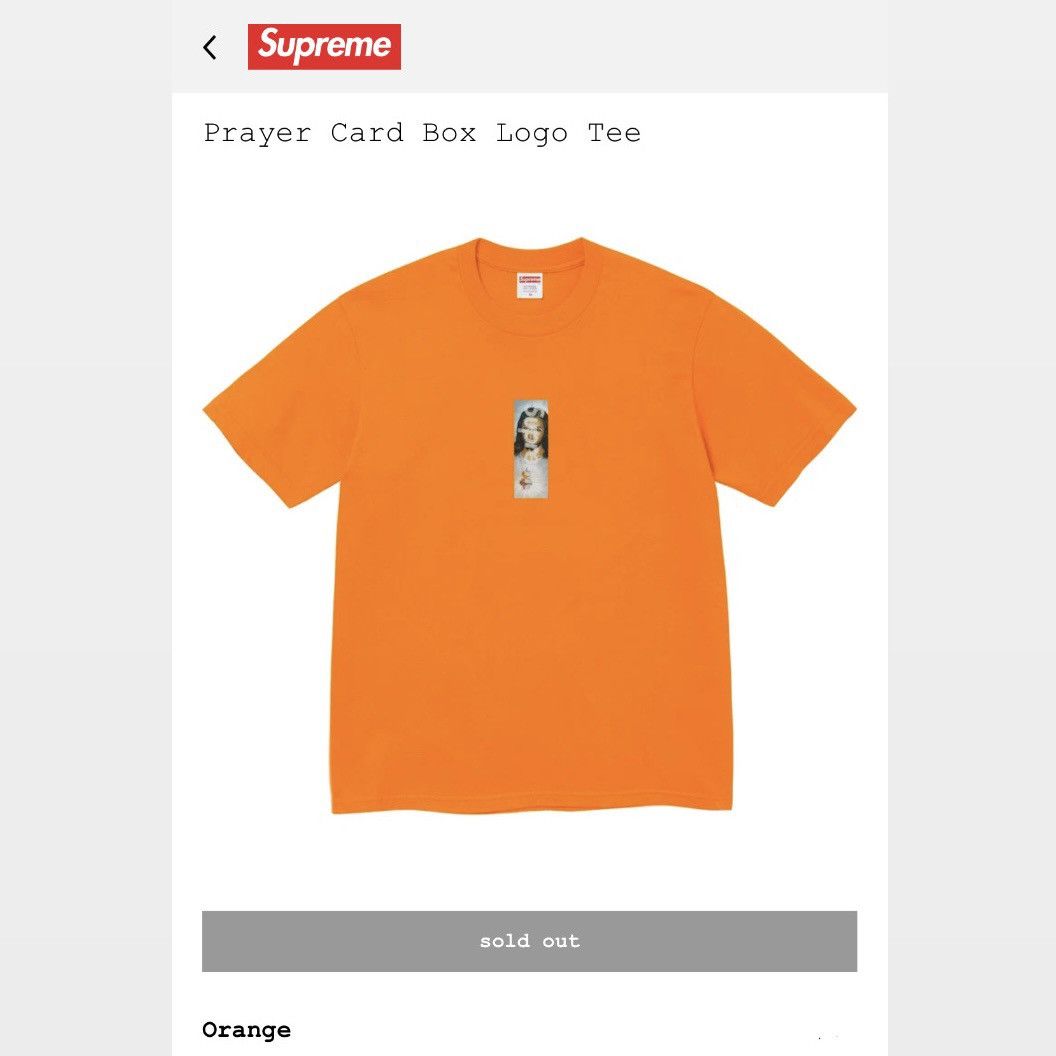 Supreme Orange Box Logo Tee | Grailed