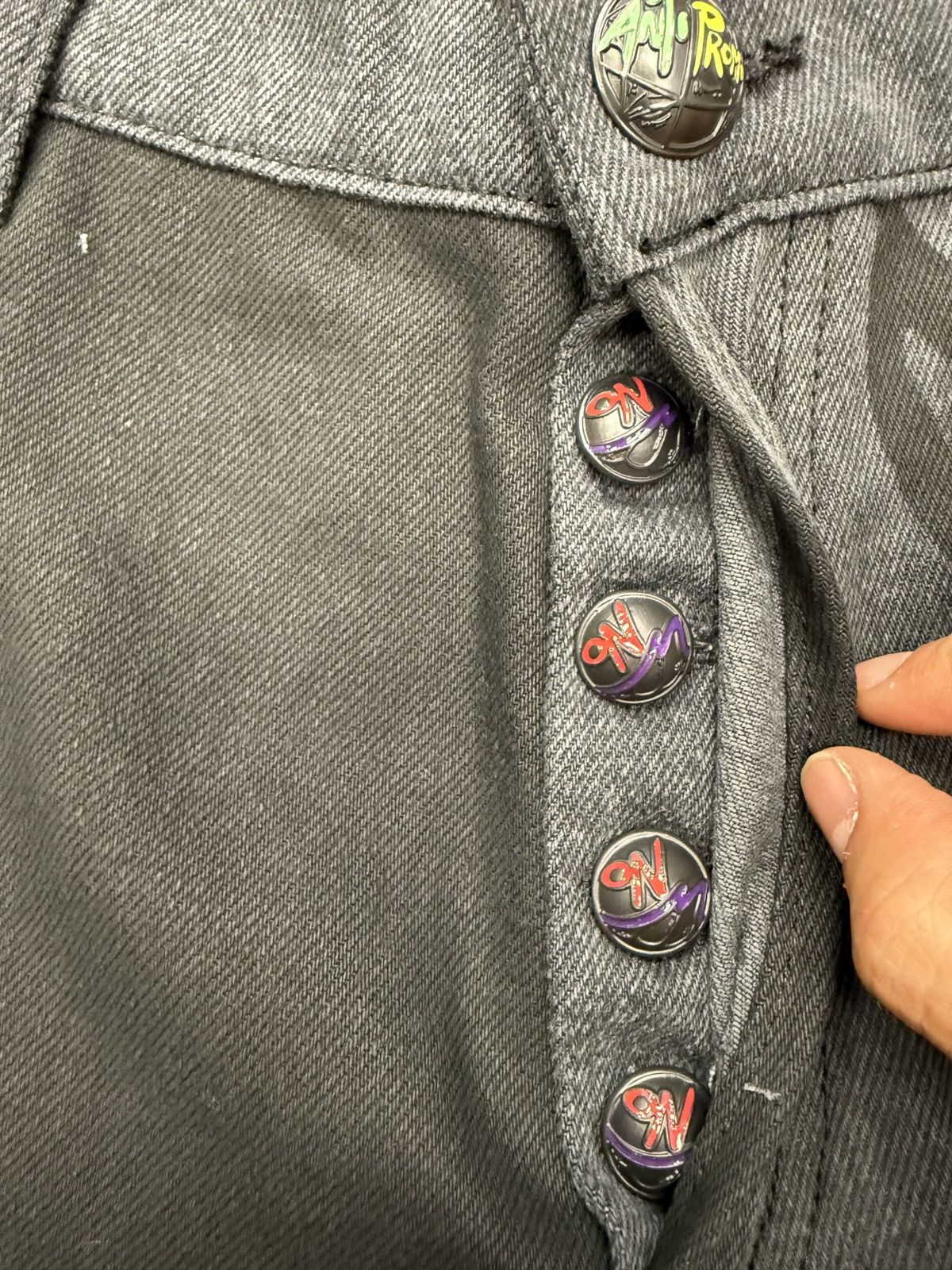 Matty Boy Matty Boy 99 Eyes Grey/Black Denim! Brand New extremely rare Size US 36 / EU 52 - 5 Thumbnail
