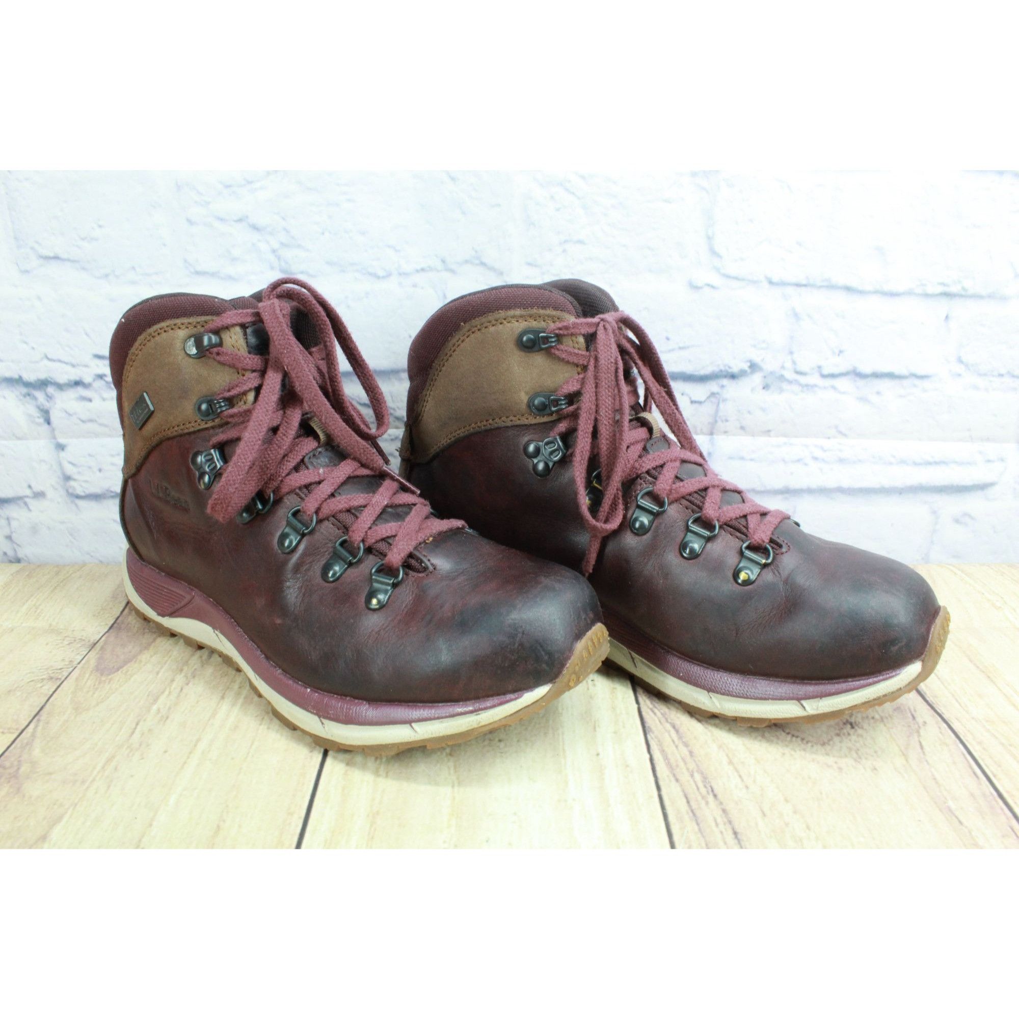 L.L. Bean LL Bean Alpine Women's Burgundy Leather Waterproof Insulated Size US 9.5 / IT 39.5 - 2 Thumbnail