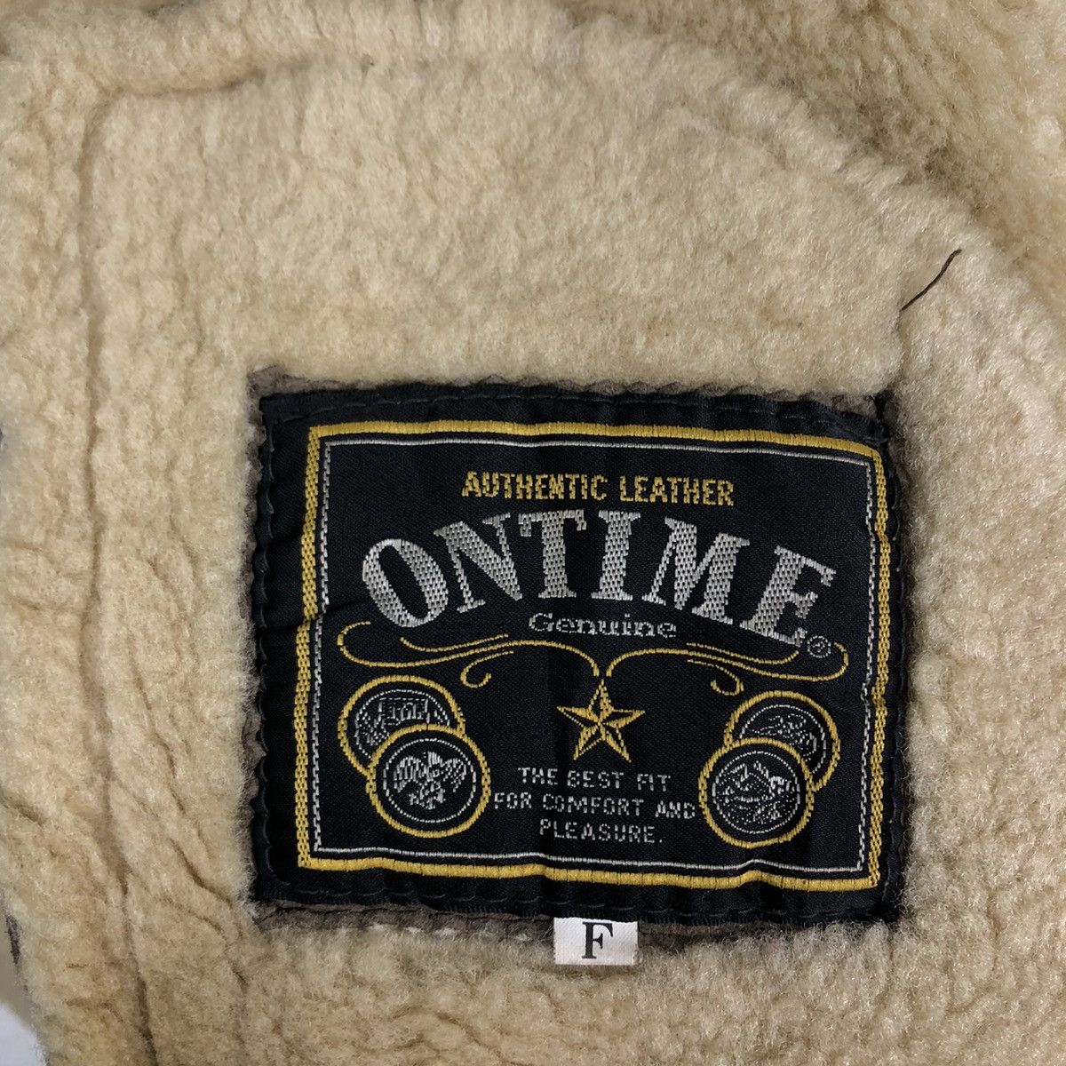 Japanese Brand Vintage Cropped Ontime Genuine Leather Jacket Sheep Lamb Fur Size US M / EU 48-50 / 2 - 12 Thumbnail