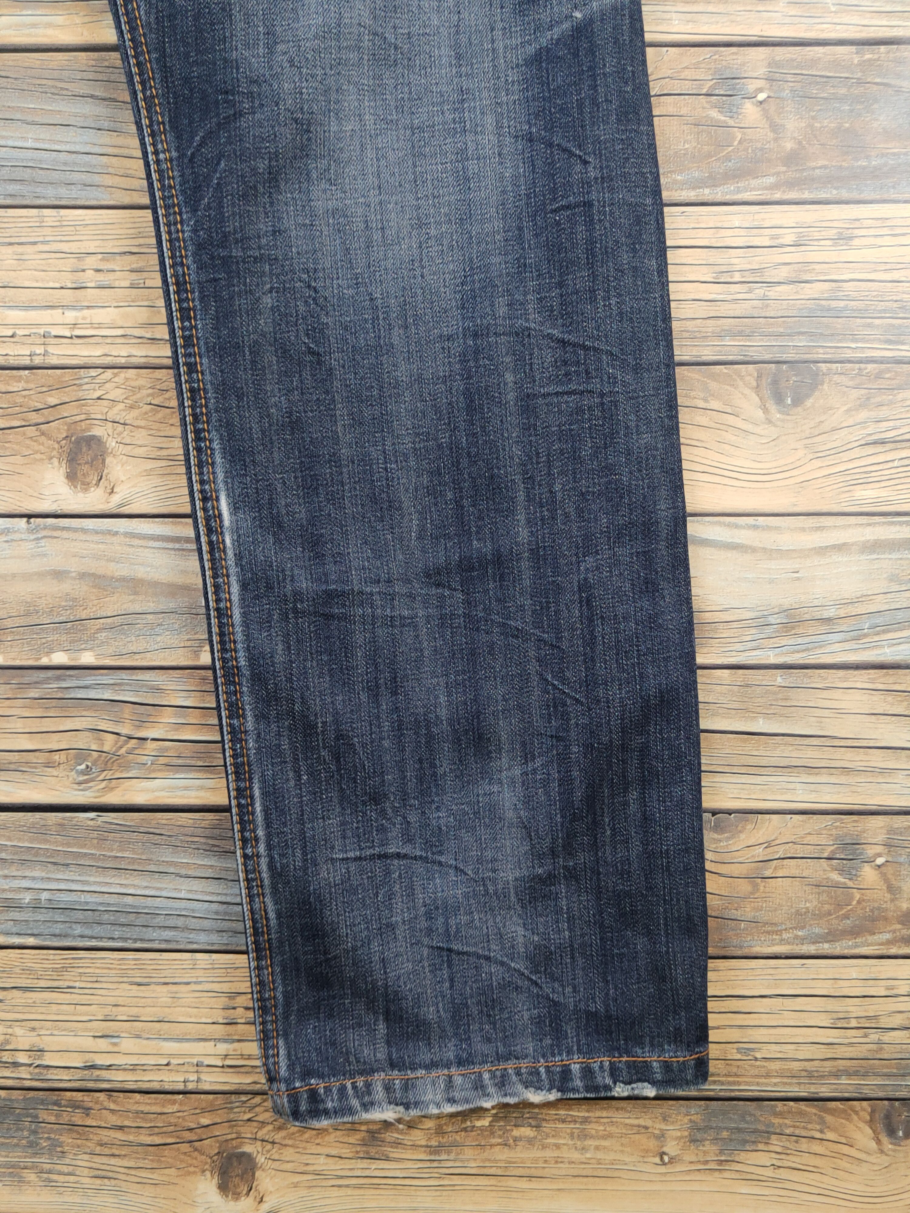 Japanese Brand Xanthous Dark Blue Distressed Ripped Jeans #W1835 Size US 32 / EU 48 - 12 Thumbnail