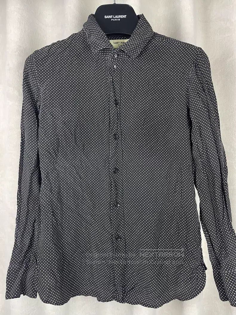 Saint Laurent Paris Saint Laurent Paris Employee Small Polka Dot Uniform Shirt Size XS / US 0-2 / IT 36-38 - 3 Thumbnail