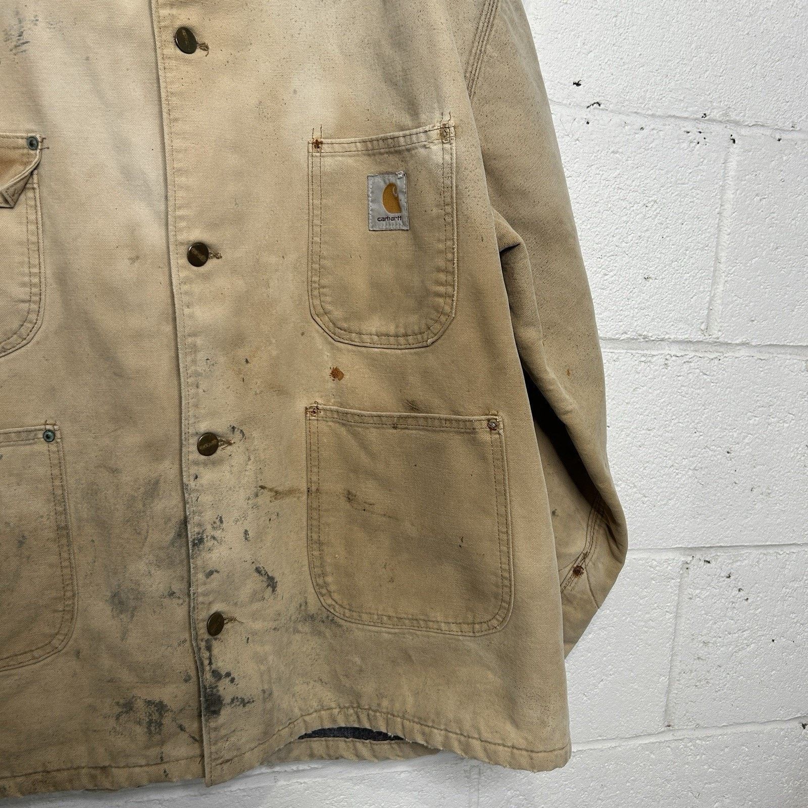 Carhartt Vintage Carhartt Blanket-Lined Canvas Chore Coat “Tan” Size US XXL / EU 58 / 5 - 4 Thumbnail