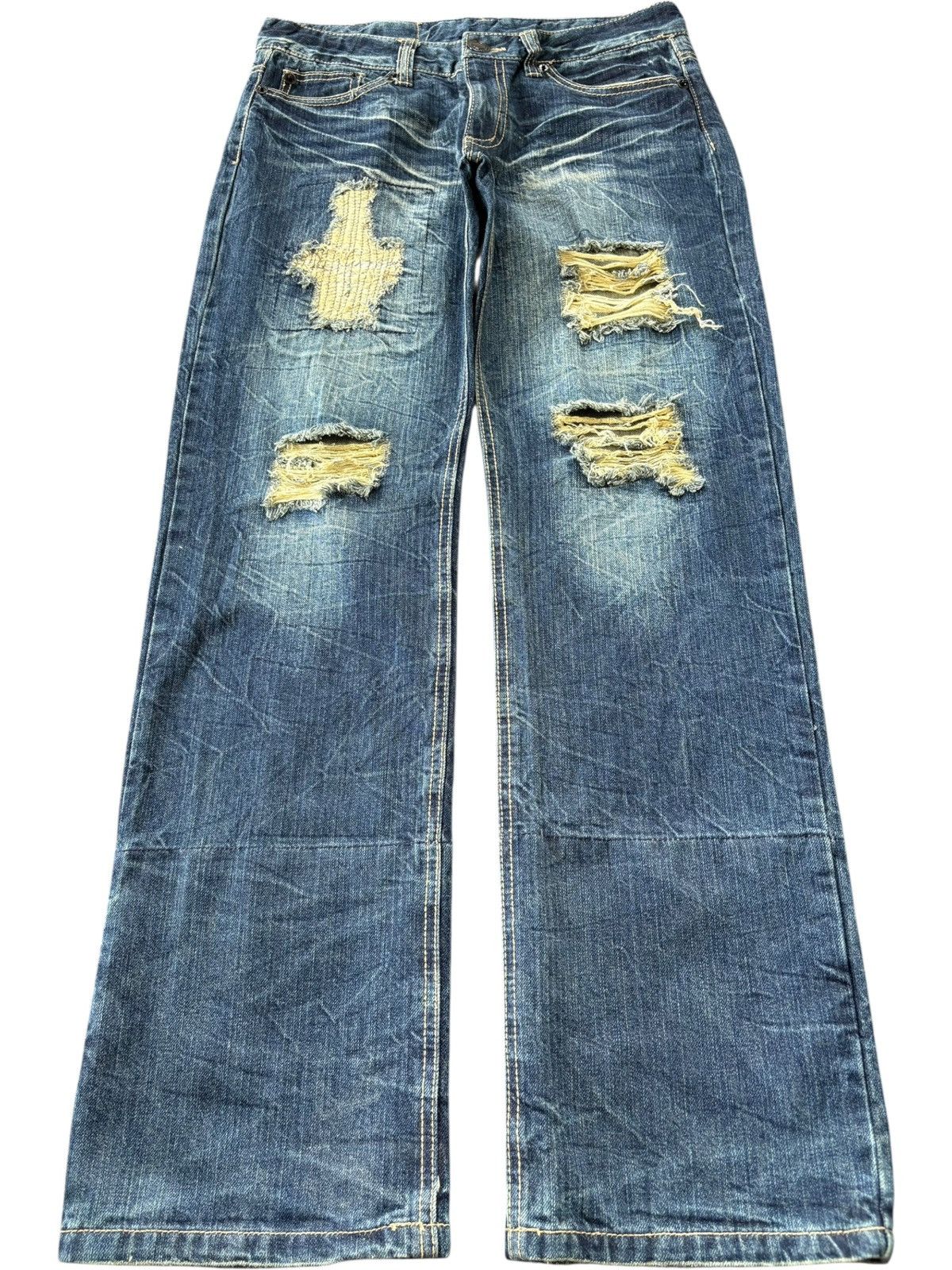 Other Vintage Back & Forth Heavy Distress Baggy Jeans Size 31" - 1 Thumbnail