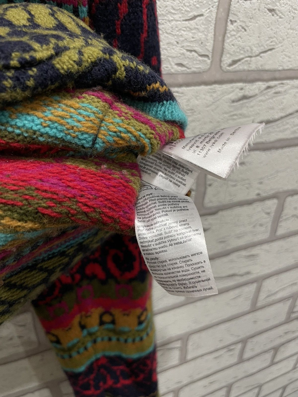 Vintage Ivko Woman Handwritten Vintage Wool Knit Sweater Cardigan Size M / US 6-8 / IT 42-44 - 16 Thumbnail