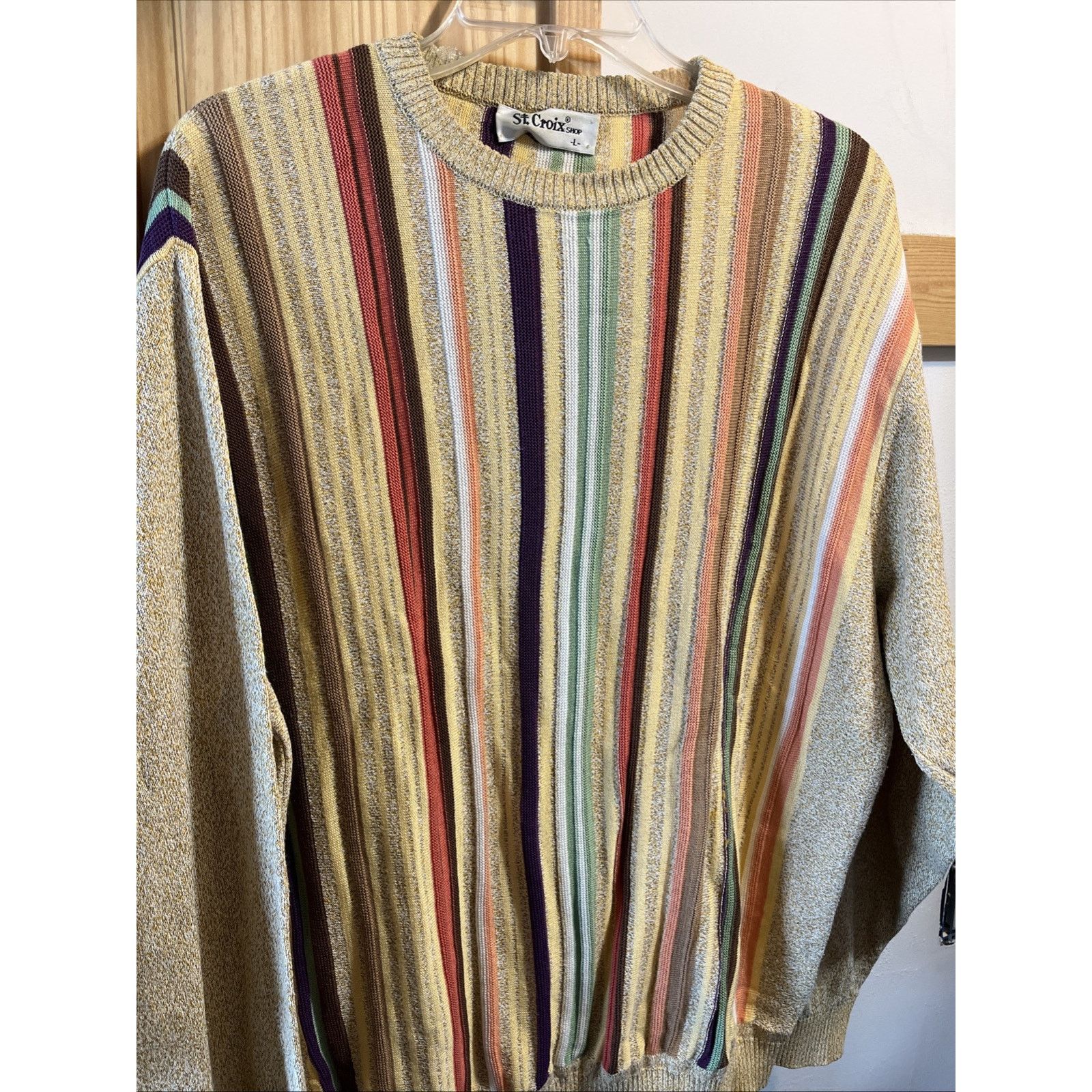 St. Croix St Croix Shop Men's L Cotton Blend Multicolor Knits Sweater Size US L / EU 52-54 / 3 - 2 Thumbnail