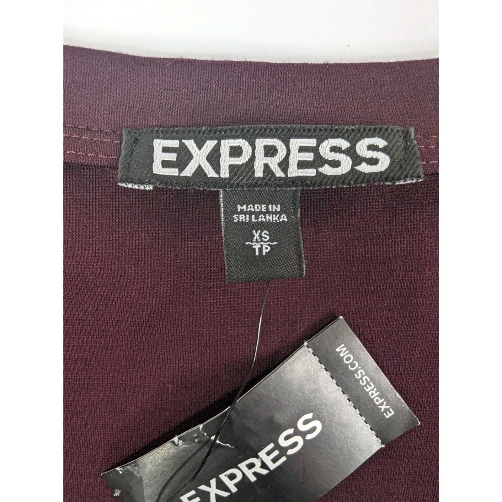 Express NWT Express Burgundy Ponte Knit Balloon Sleeve Shift Dress Stretch Women's XS Size XS / US 0-2 / IT 36-38 - 7 Thumbnail