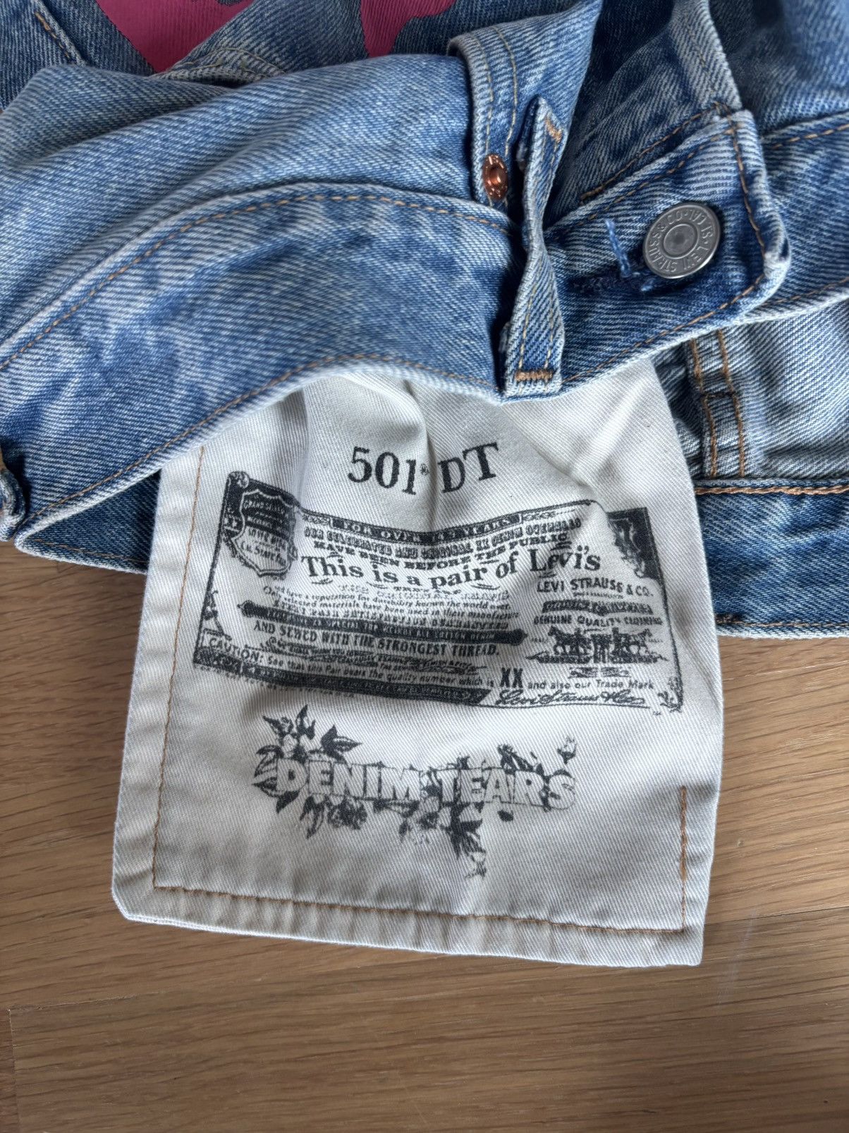 DENIM TEARS Denim Tears Bstroy Tears Lightwash Blue/Pink Jeans 30x32 Size US 30 / EU 46 - 17 Thumbnail