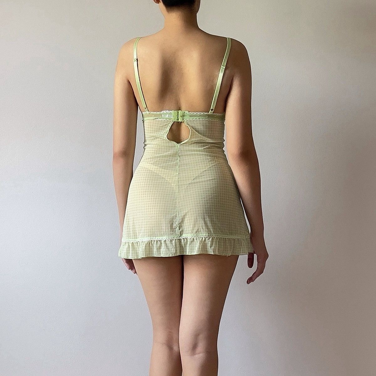 Other Rampage Green Plaid Mesh Mini Dress (XS-S) Size S / US 4 / IT 40 - 9 Thumbnail