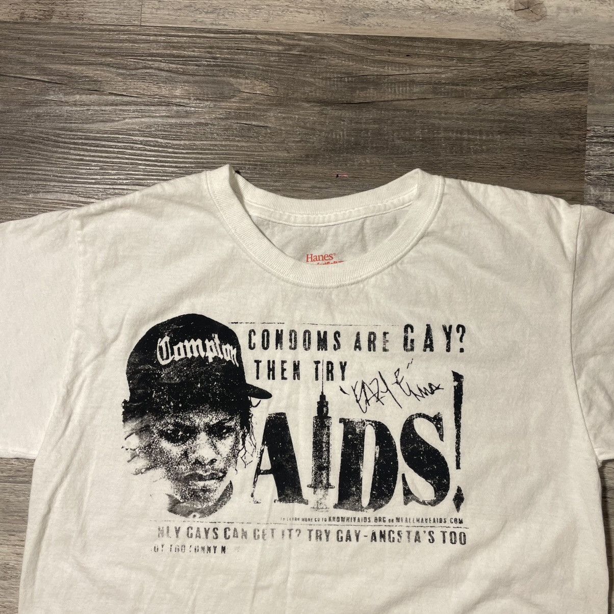 Supreme Vintage Eazy-E NWA 80s AIDS Campaign Tee Size US S / EU 44-46 / 1 - 2 Thumbnail
