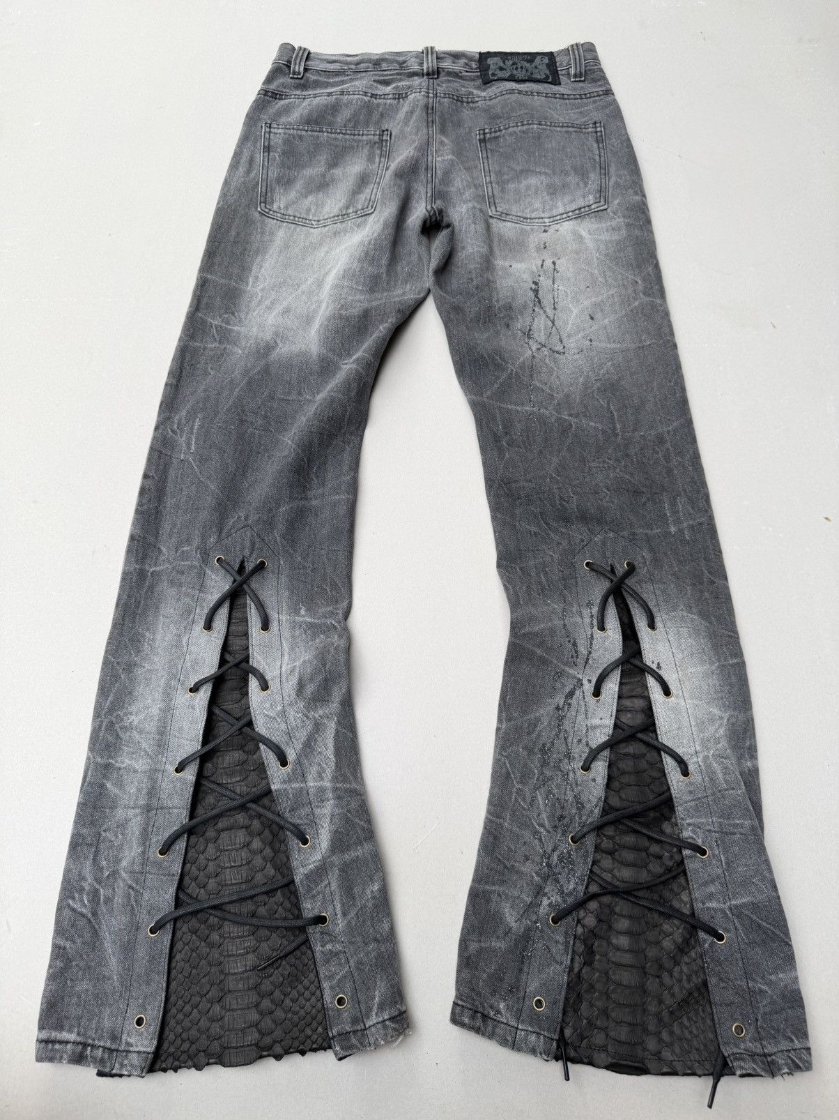 LOWBOX Lace up flare jeans Size US 30 / EU 46 - 2 Thumbnail