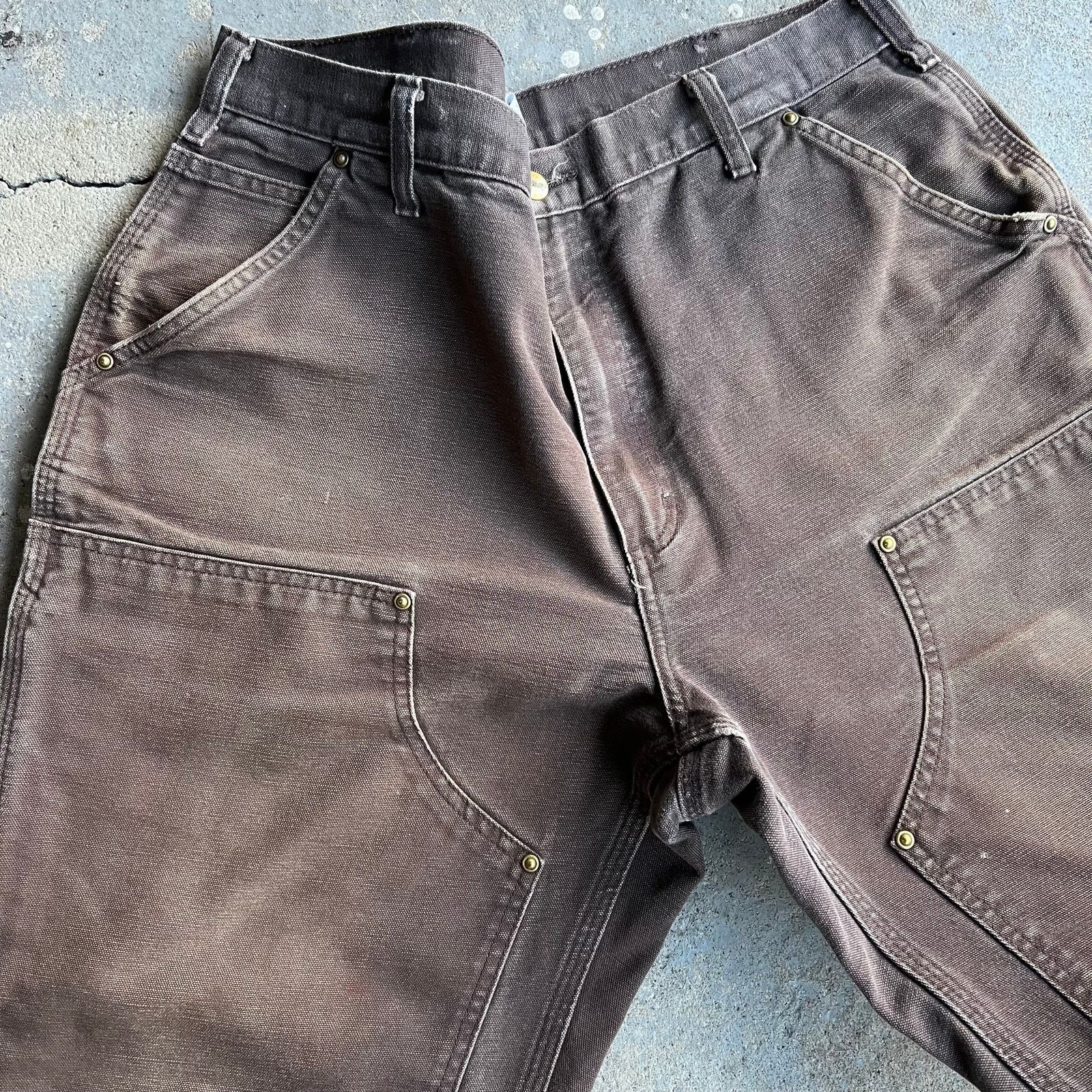 Carhartt × Vintage Vintage carhartt brown double knee work wear carpenter pants Size US 35 - 3 Thumbnail
