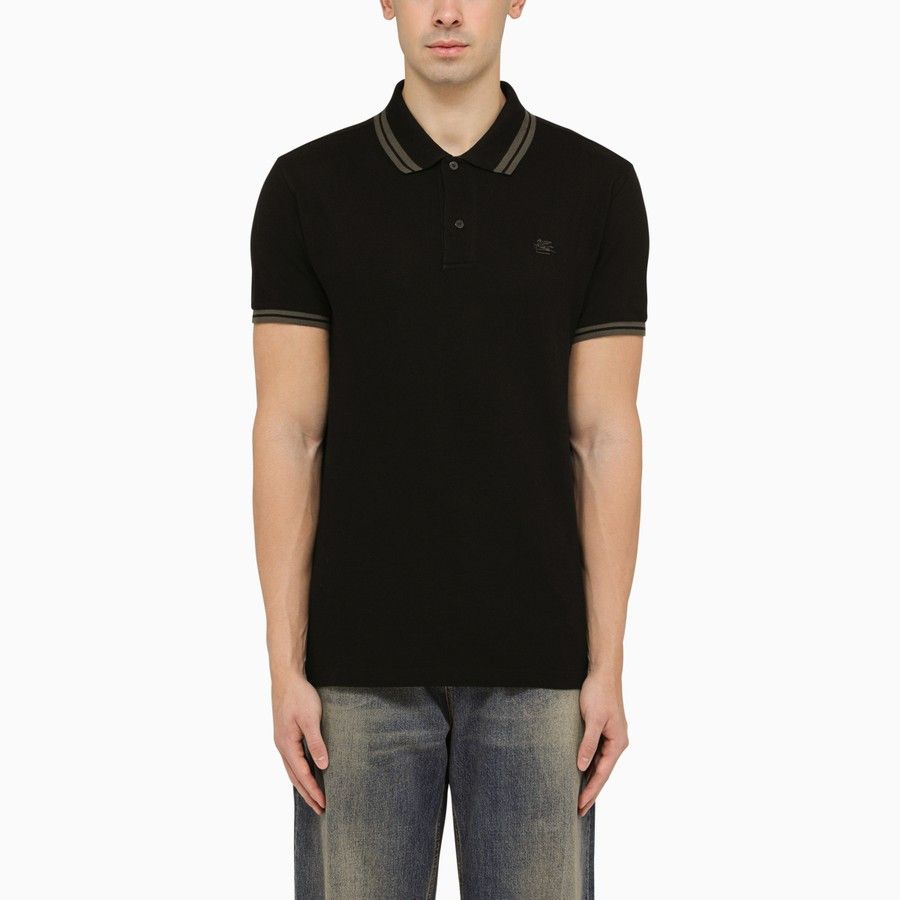 Image of Etro O1D2Blof0424 Polo In Black, Men's (Size Small)