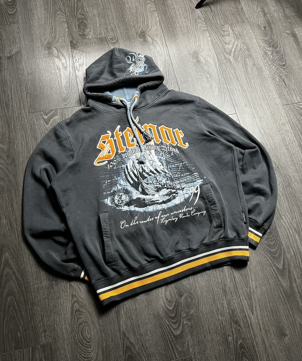 Vintage Thor Steinar "Legendary Nordic Company" Hoodie Viking Size US XXL / EU 58 / 5 - 1 Thumbnail
