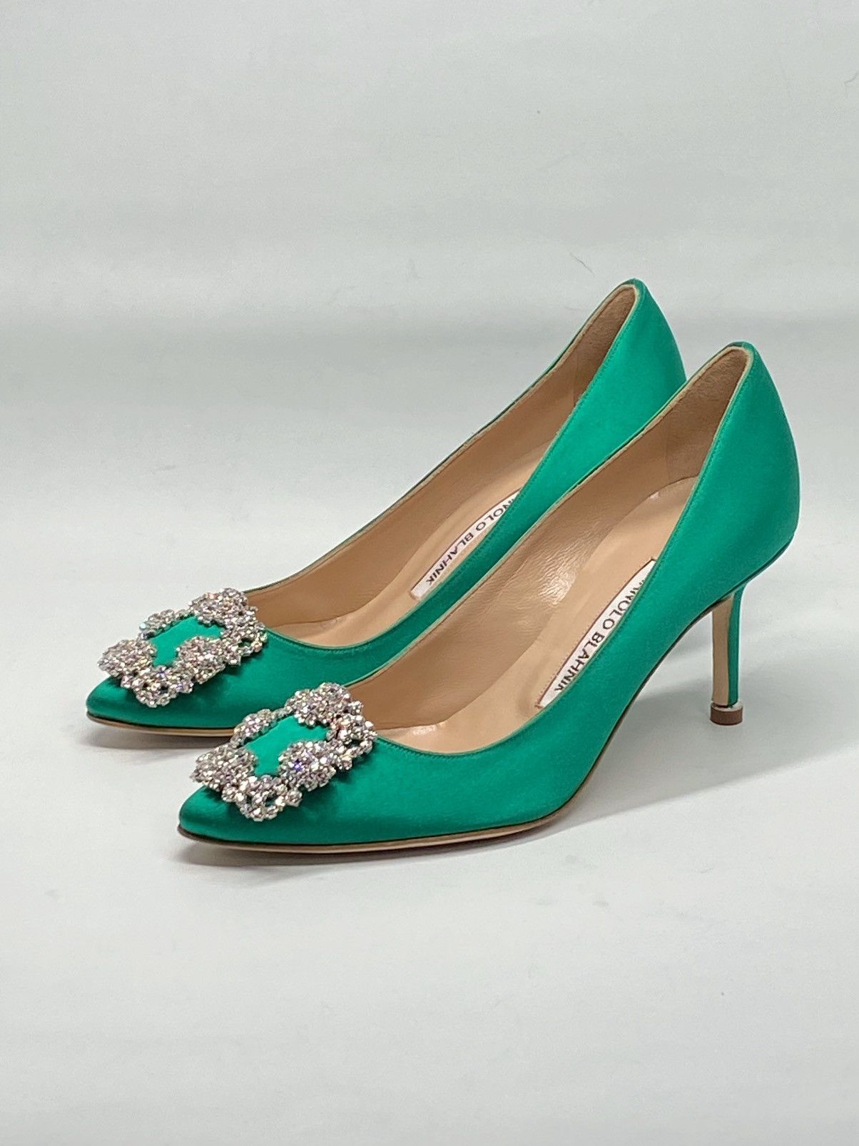 Manolo Blahnik Manolo Blahnik Hangisi 70MM Embellished Satin Pumps size 36 Size US 6 / IT 36 - 5 Thumbnail