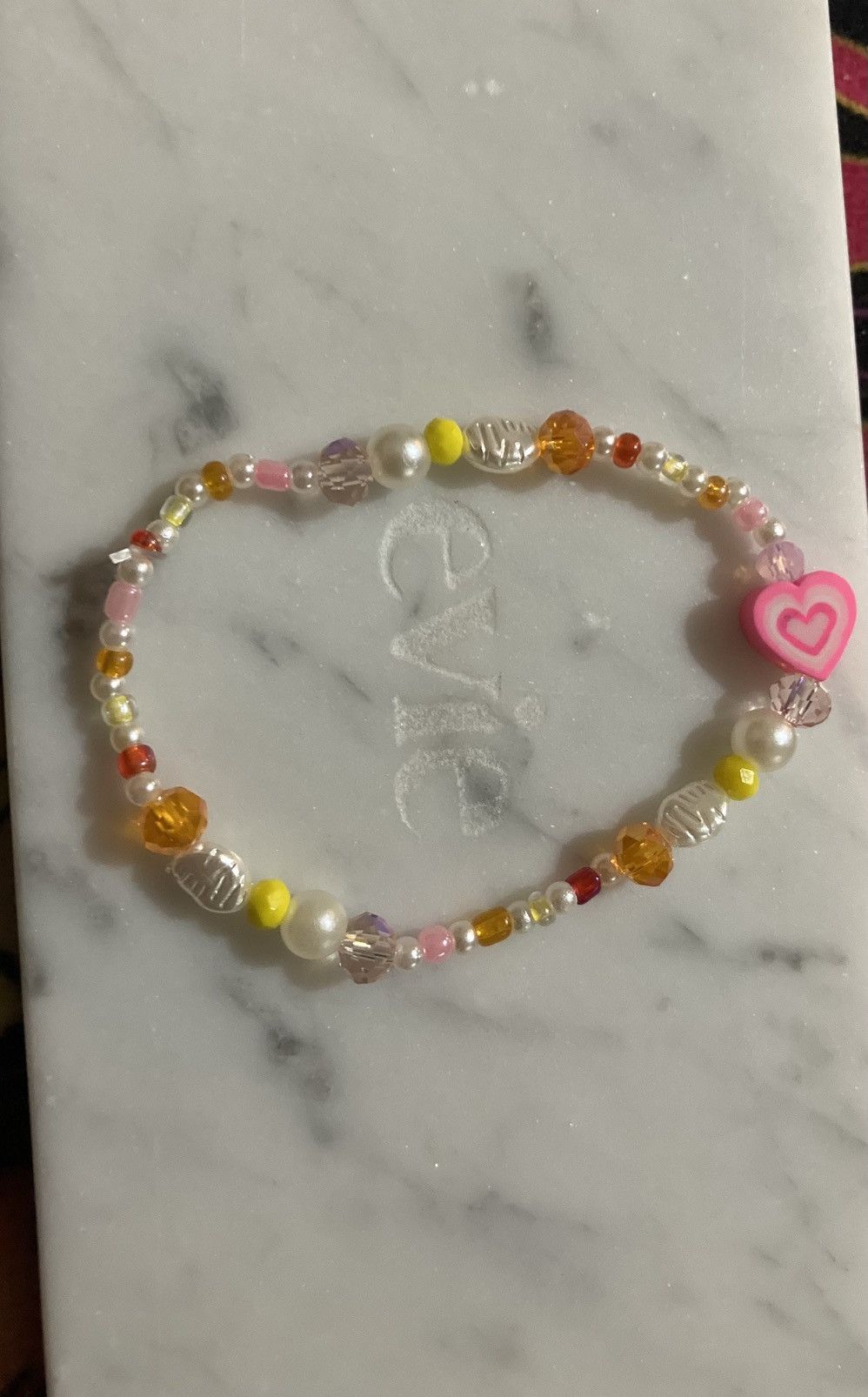 Other Pink heart and beaded bracelet Size ONE SIZE - 1 Preview
