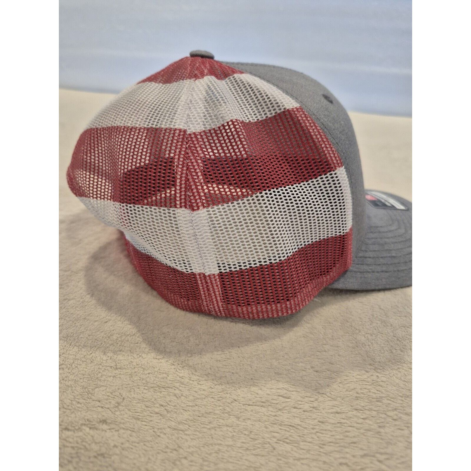 Richardson Premium Skull and USA Flag Richardson Trucker Snapback Mesh Size ONE SIZE - 5 Thumbnail