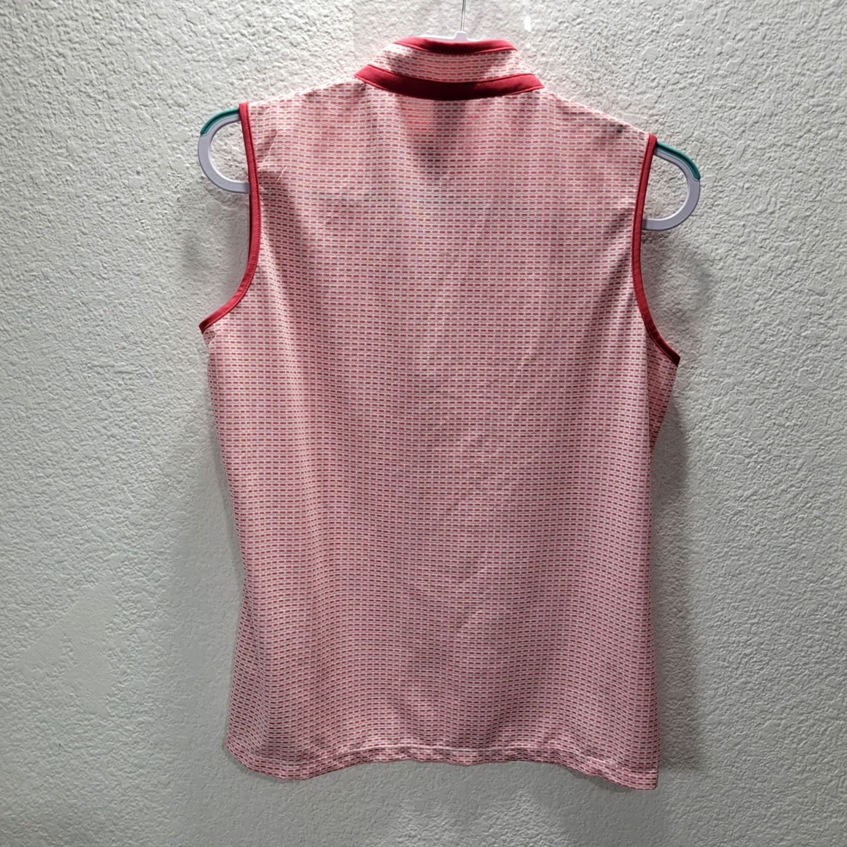 Vintage Daily Sports Womens Tank 1/4 Zip Red Figure Polyester Blend Sz L Athletic Activewear Shirt Size L / US 10 / IT 46 - 3 Thumbnail