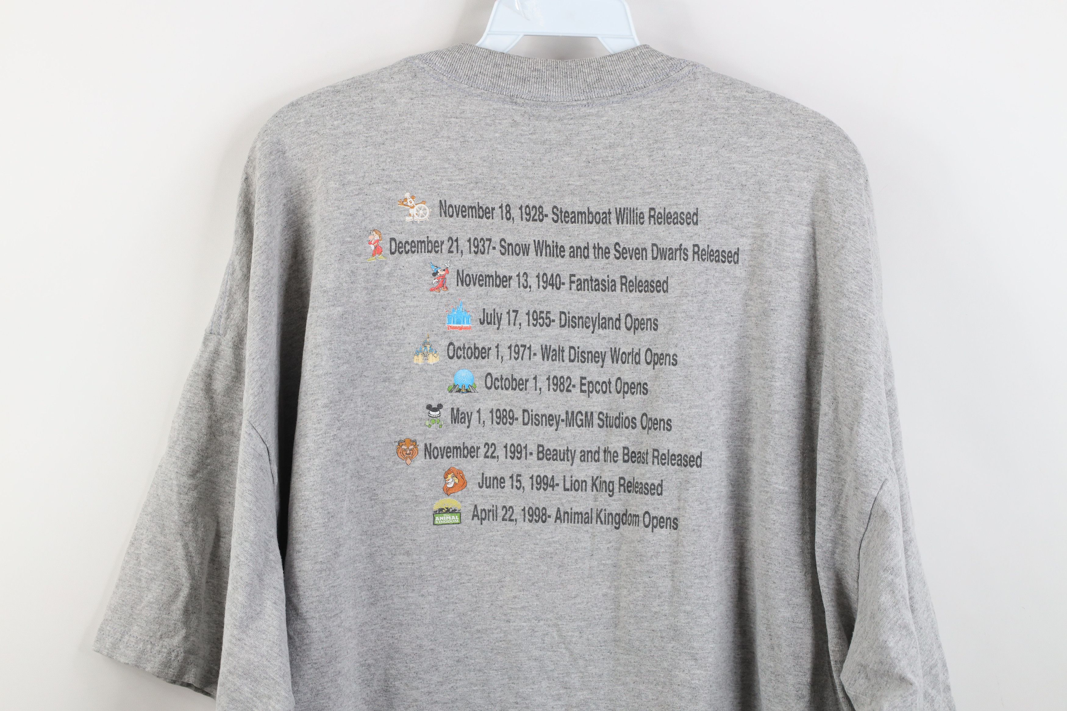 Disney Vintage 90s Disney 100 Years Disney Short Sleeve T-Shirt Size US XL / EU 56 / 4 - 14 Thumbnail