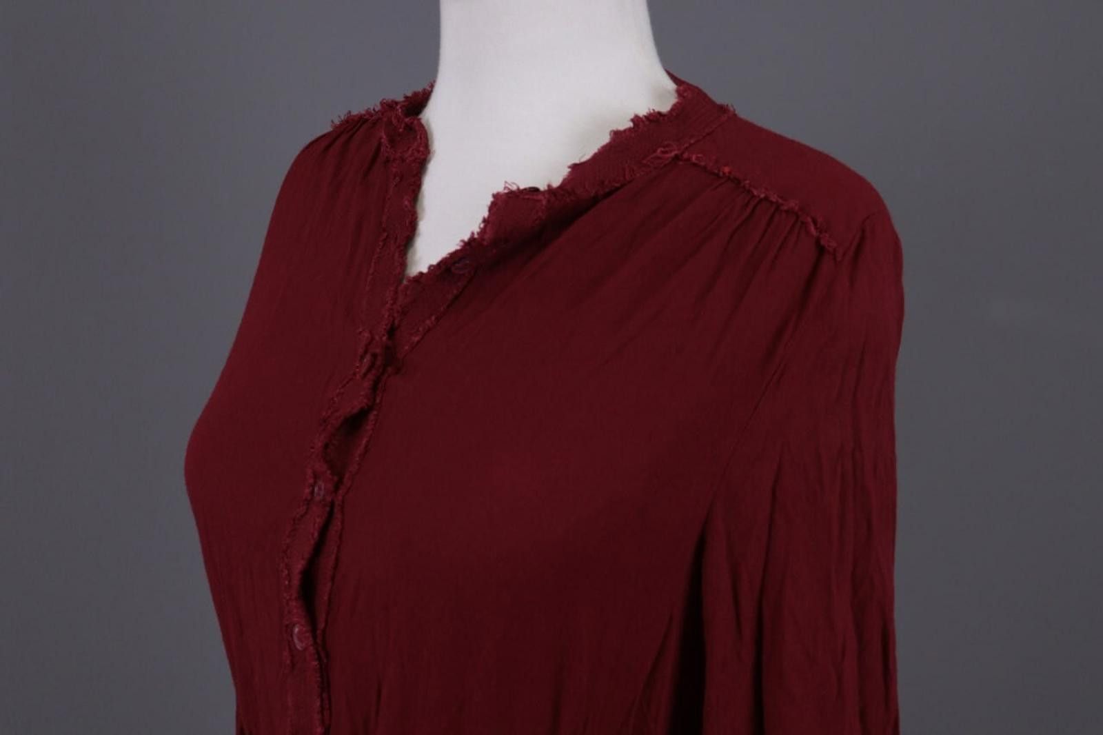 Zadig & Voltaire Zadig & Voltaire Rajel Burgundy Henley Bealt Dress Size XS Size XS / US 0-2 / IT 36-38 - 6 Thumbnail