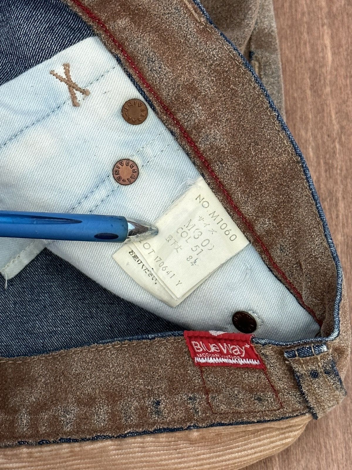 Japanese Brand Made in Japan Blue Way Denim Suede Causal Pants Size US 31 - 5 Thumbnail