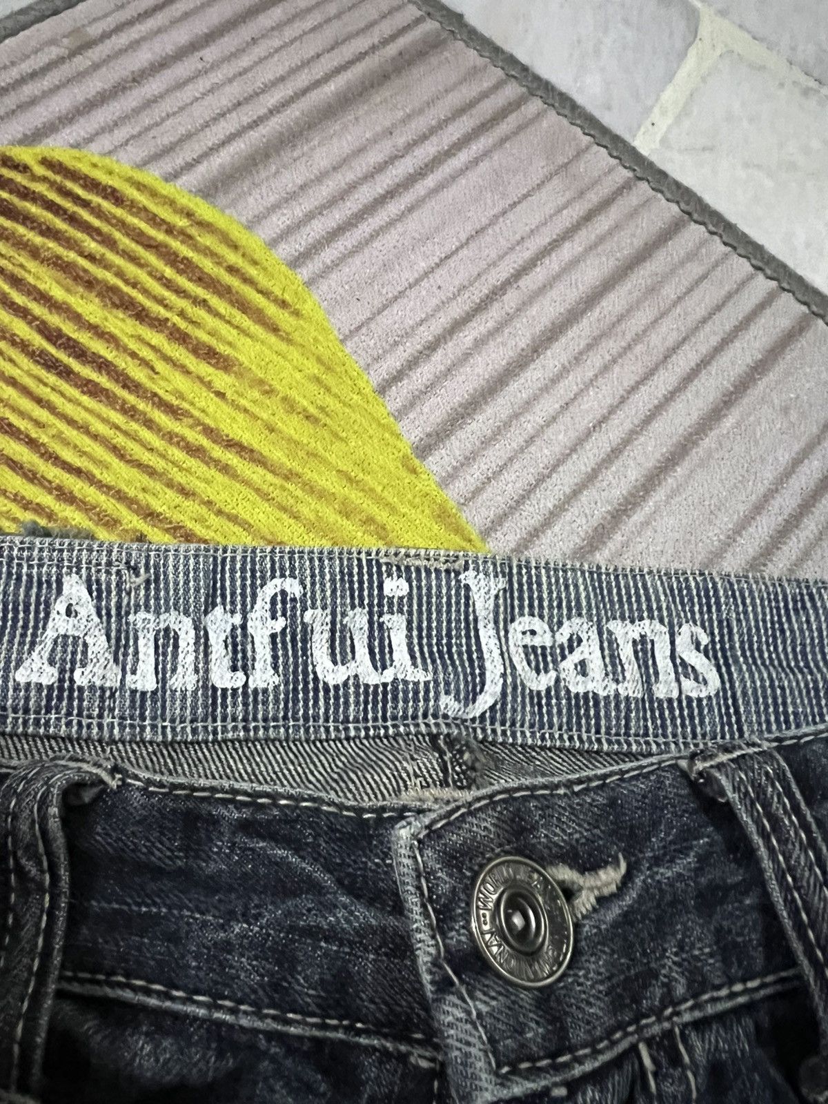Japanese Brand 💥DOUBLE WAIST💥ANTFUI PUNK CLAWMARK JEANS Size US 29 - 15 Thumbnail