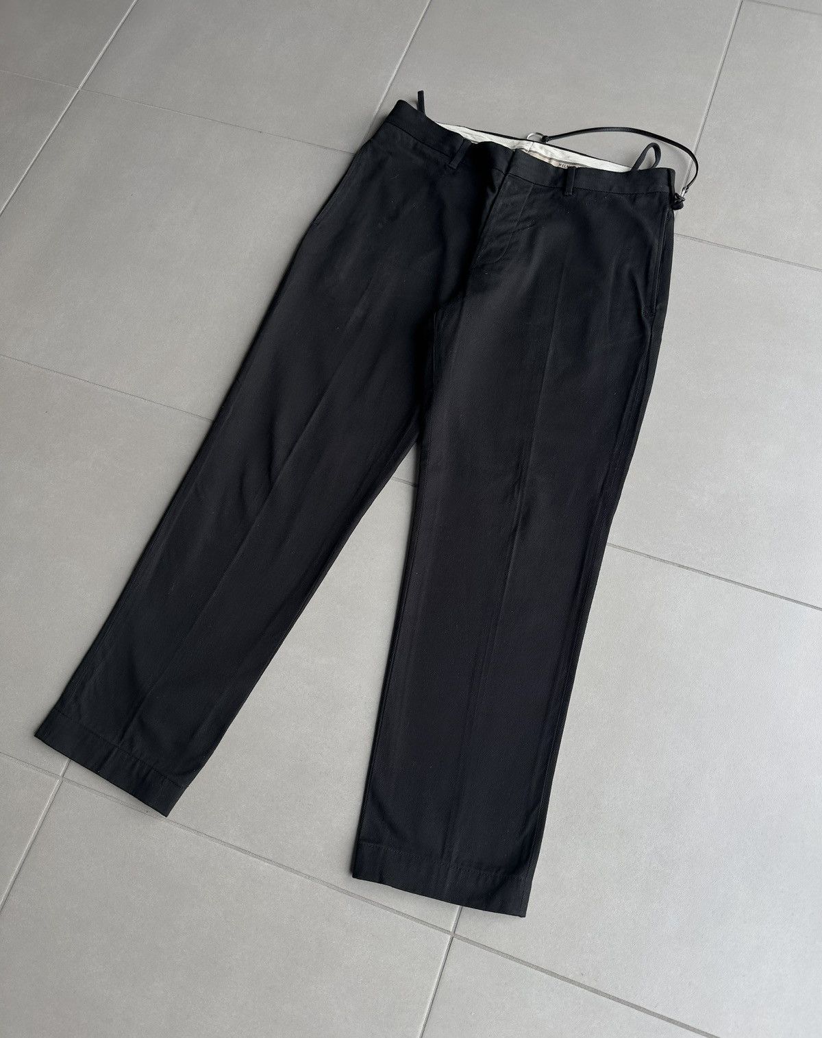 Helmut Lang Helmut Lang Circa 2000 leather trim detail trousers Size US 32 / EU 48 - 4 Thumbnail