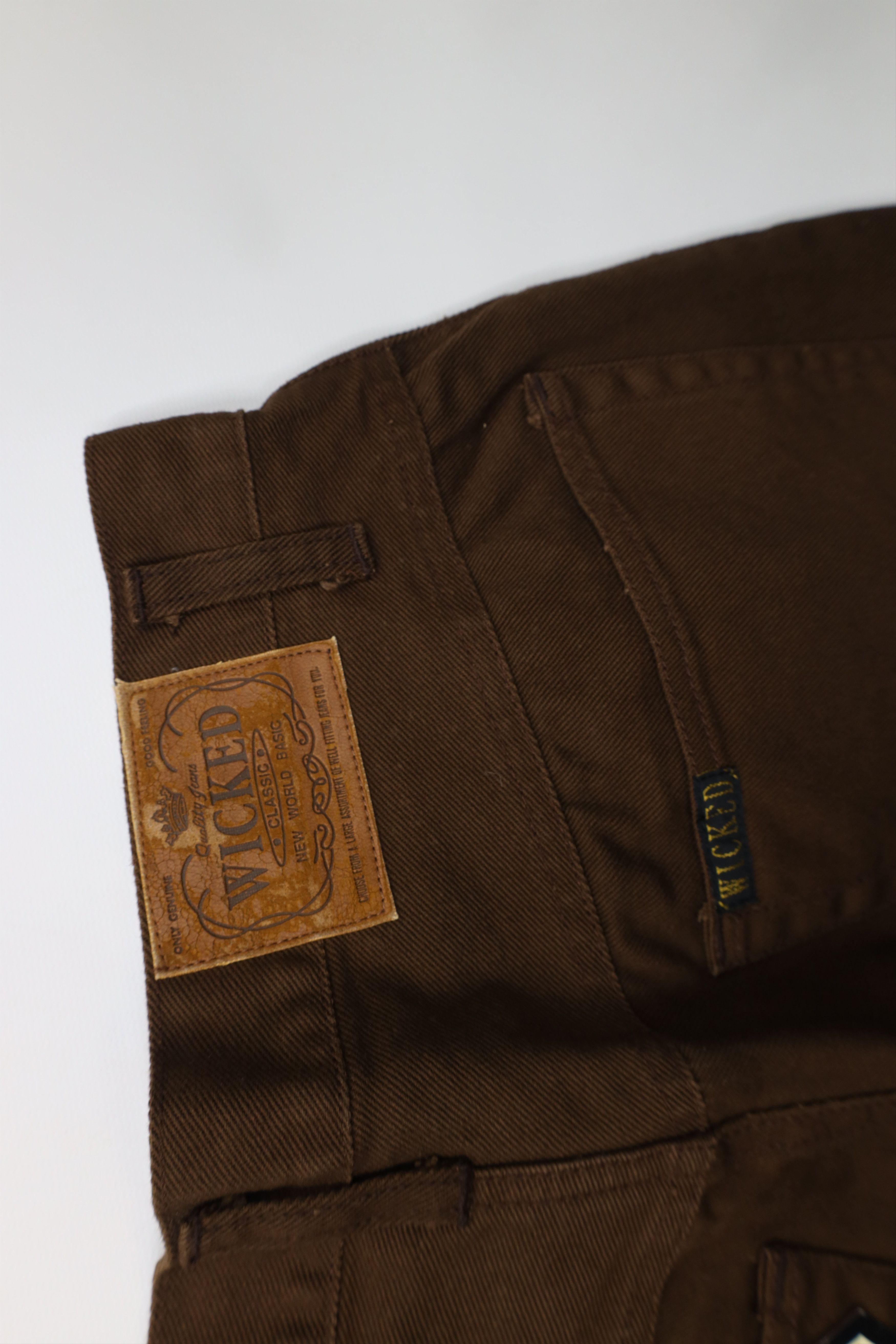 Vintage Deadstock Vintage 90s Streetwear Fit Skateboard Jeans Brown Size US 31 - 15 Thumbnail