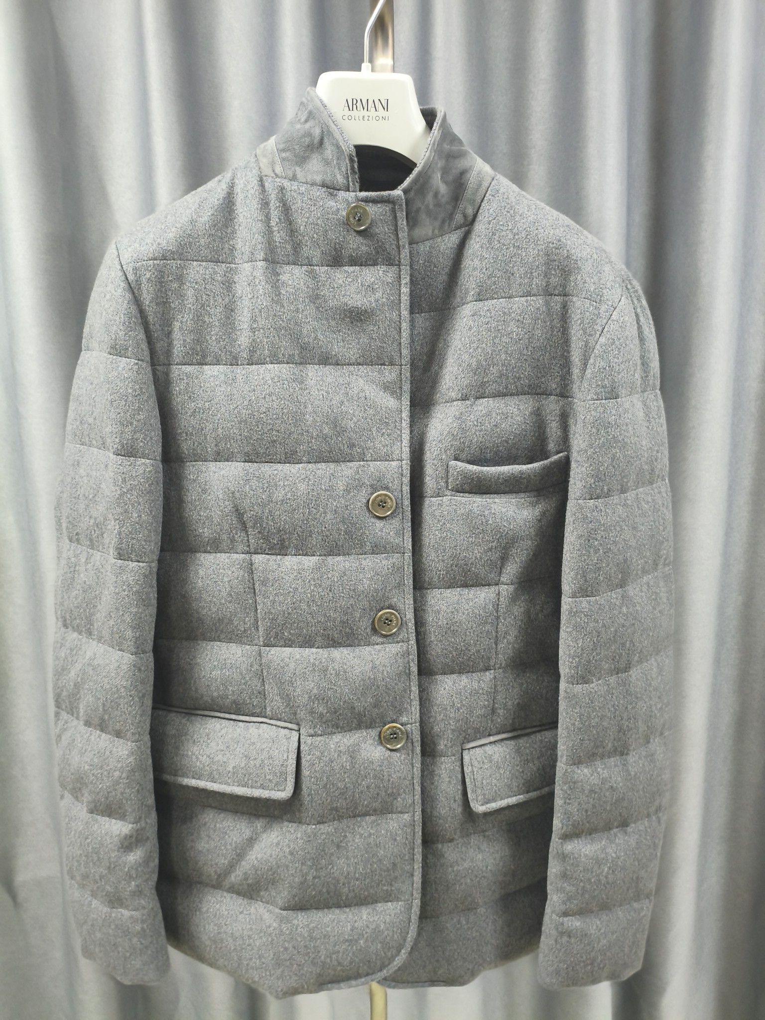 Loro Piana Loro Piana Quilted Suede Down Jacket Size S Size S / US 4 / IT 40 - 1 Thumbnail