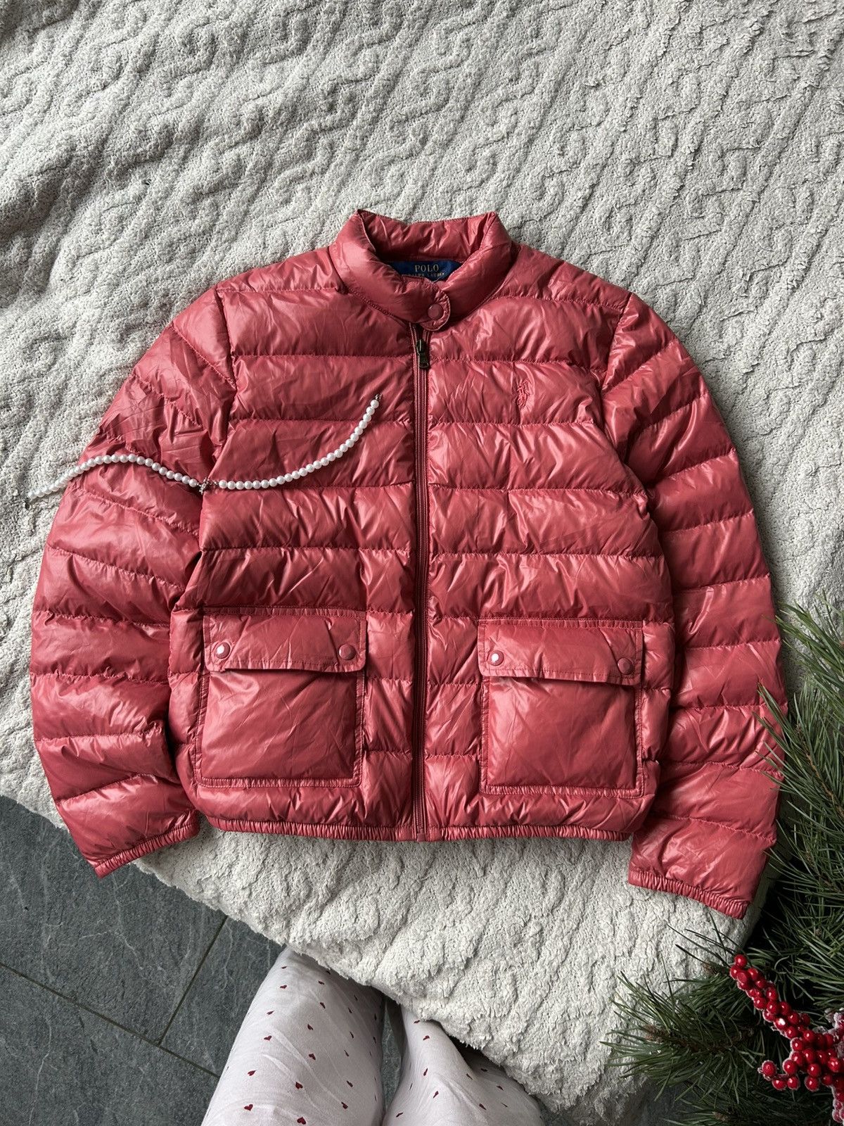 Polo Ralph Lauren Vintage jacket puffer PRL polo ralph lauren pink Size S / US 4 / IT 40 - 4 Thumbnail