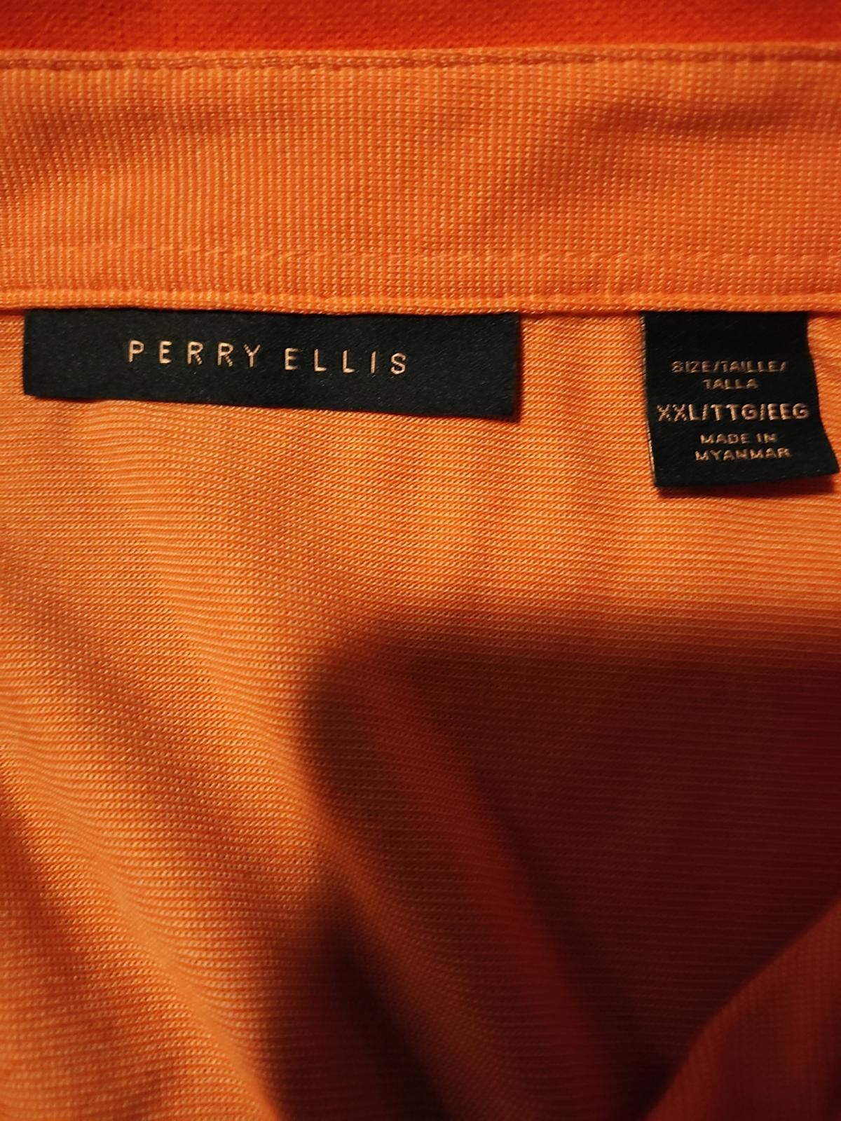 Perry Ellis Perry Ellis Tall 2XL Orange Polo Shirt Size US XXL / EU 58 / 5 - 6 Thumbnail