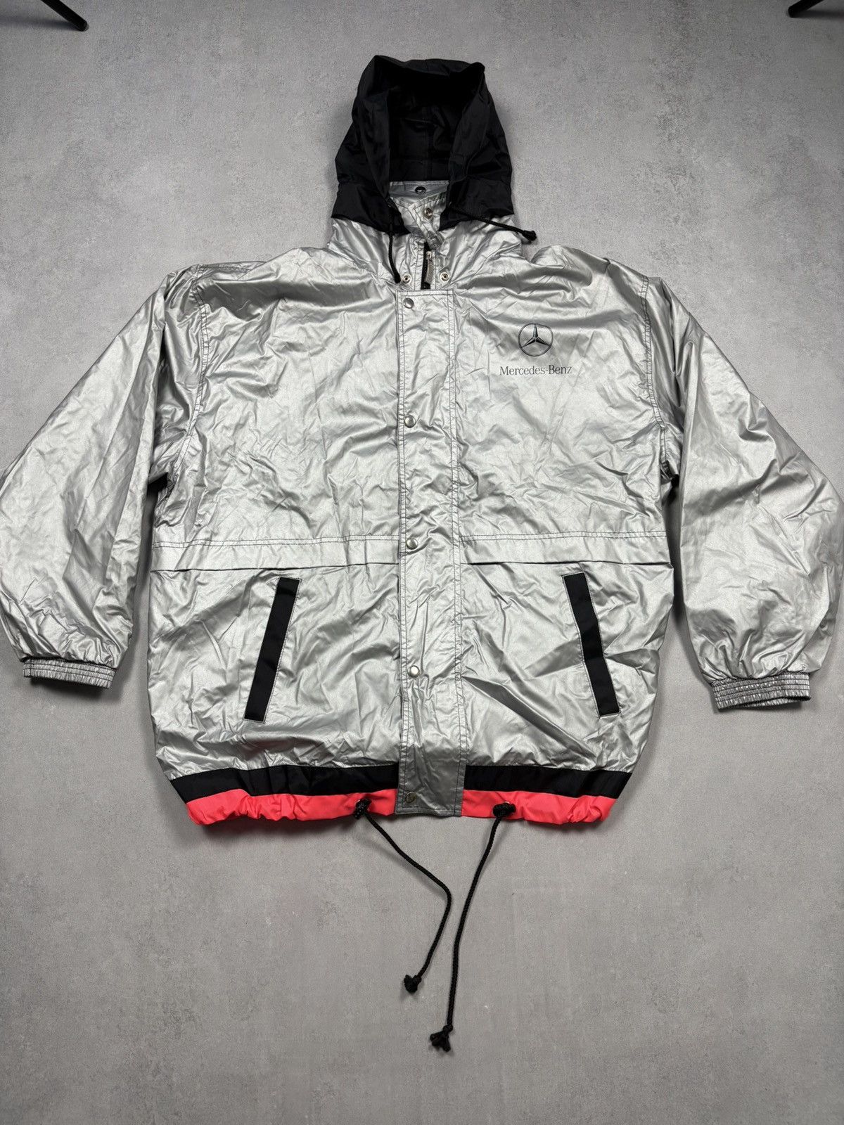 Mercedes-Benz Mercedes Benz Silver Jacket Vintage Racing Windbreaker 90s Size US XL / EU 56 / 4 - 2 Thumbnail