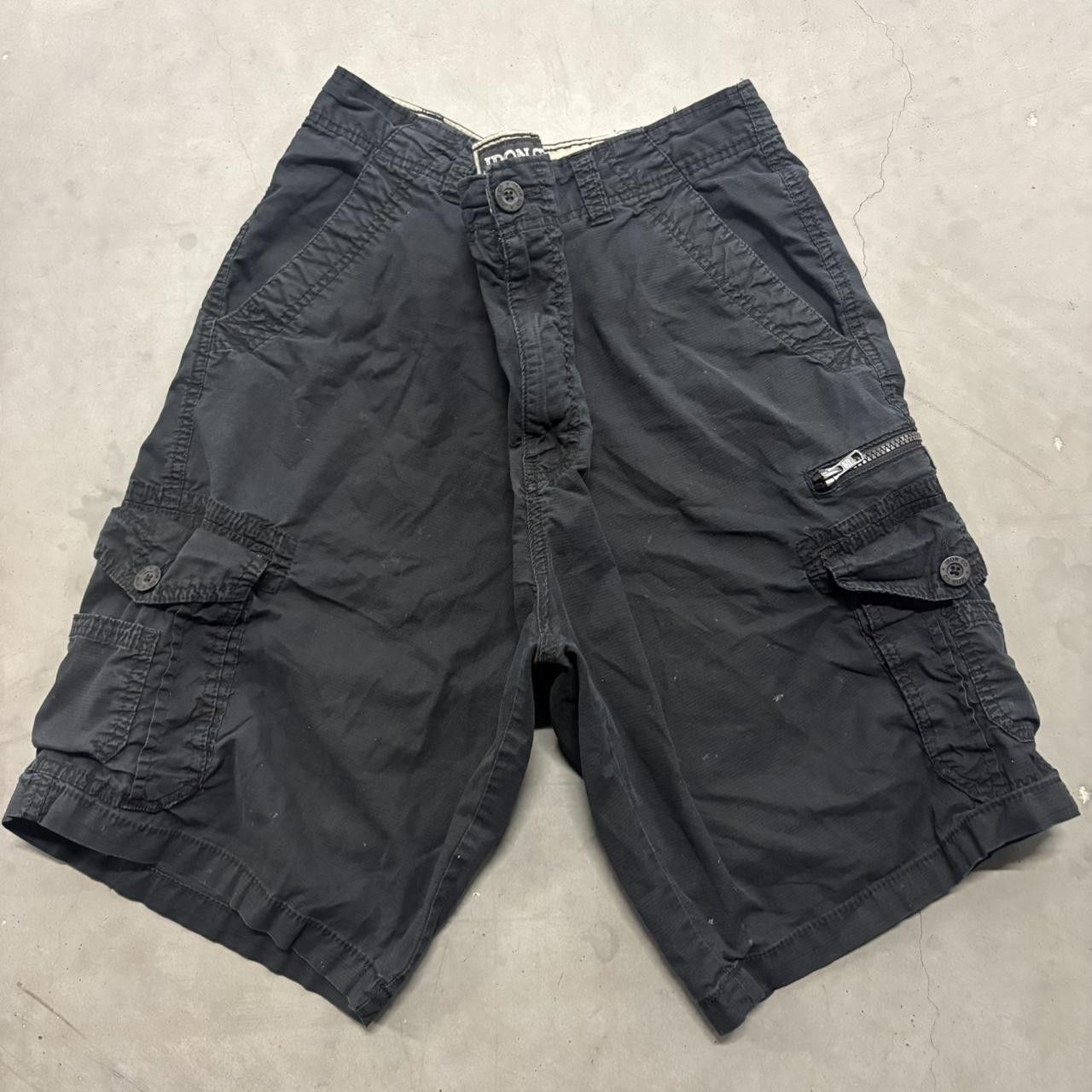 Vintage Crazy Vintage Y2K/2000s Black Grunge Cargo Shorts! Size US 40 / EU 56 - 1 Thumbnail