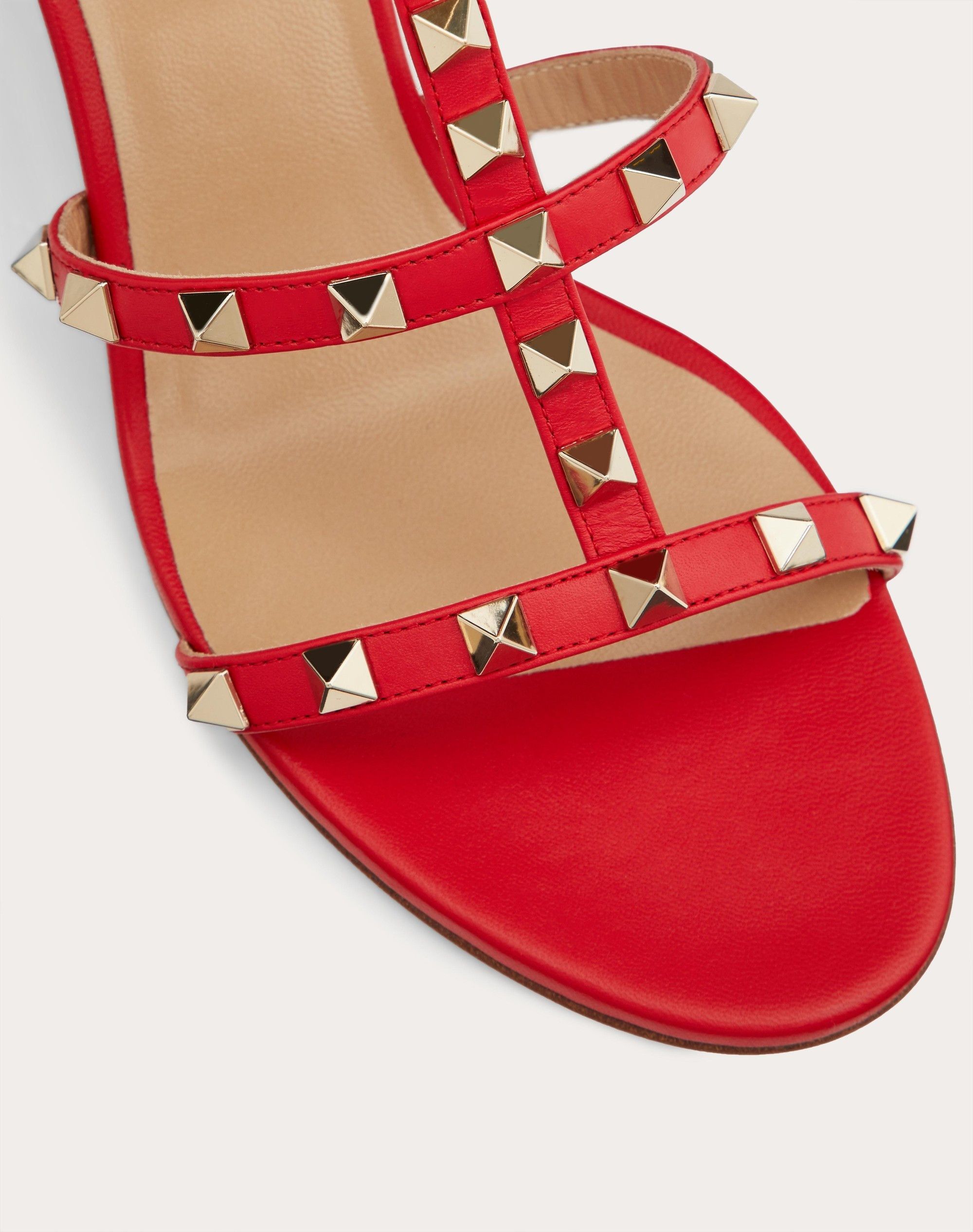 Valentino os11x0326 Rockstud Sandals in Red Size US 8 / IT 38 - 5 Thumbnail
