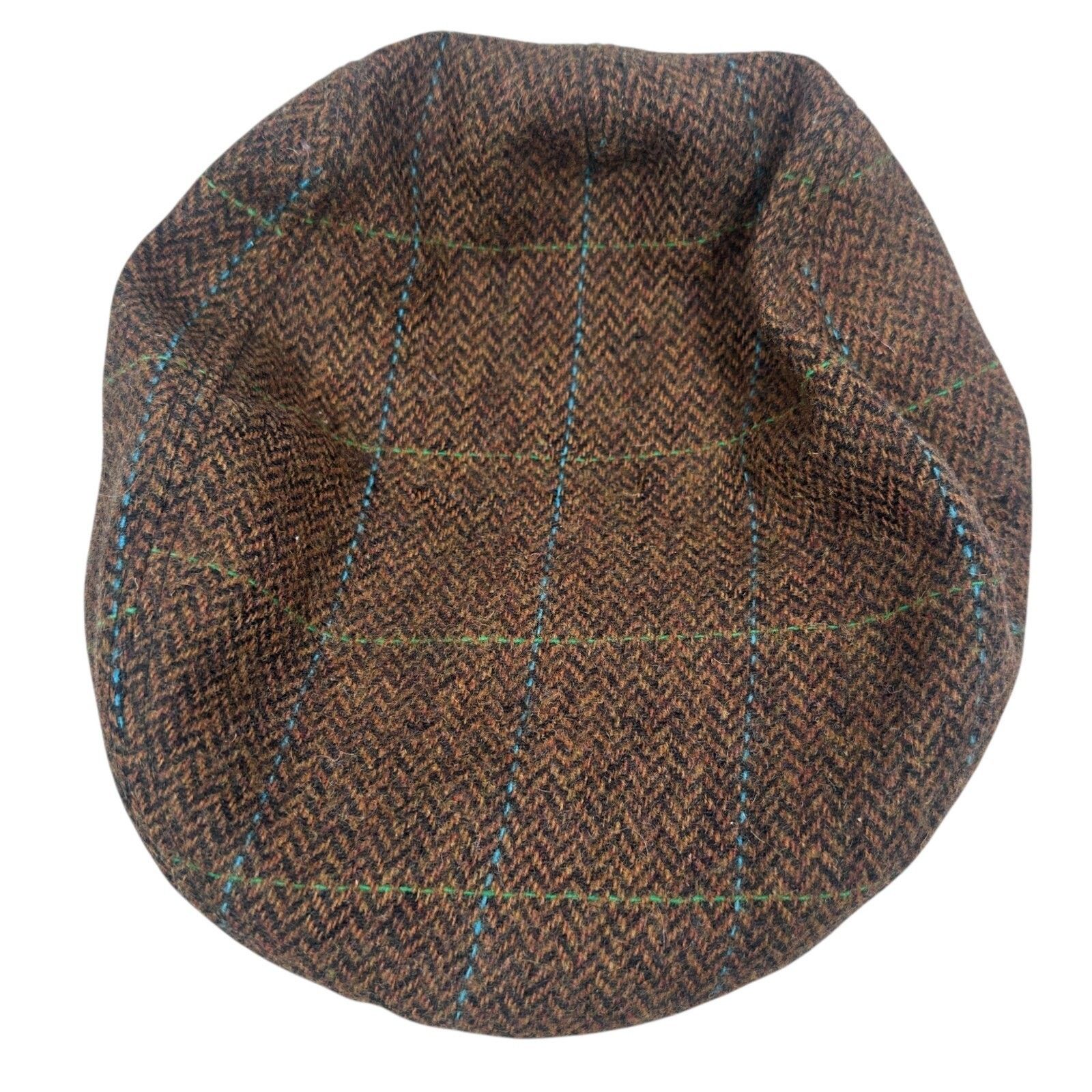 Gap Vintage GAP Tweed Cabbie Driving Newsboy Hat Men’s M Brown Size ONE SIZE - 5 Thumbnail