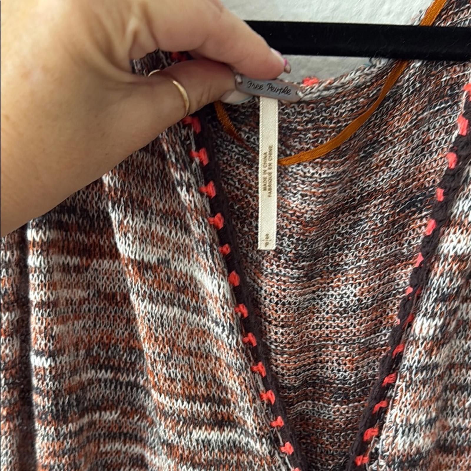 Free People Free People Multicolor Sleeveless Knit Vest with Fringe Size S / US 4 / IT 40 - 5 Thumbnail