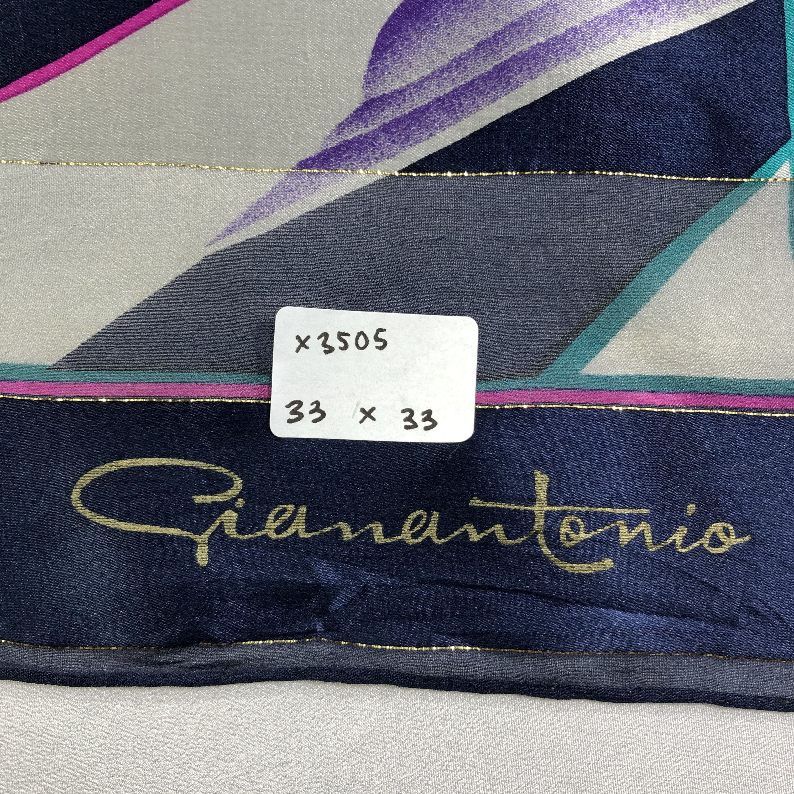 Vintage Vintage Gianantonio Silk Scarf Size ONE SIZE - 5 Thumbnail